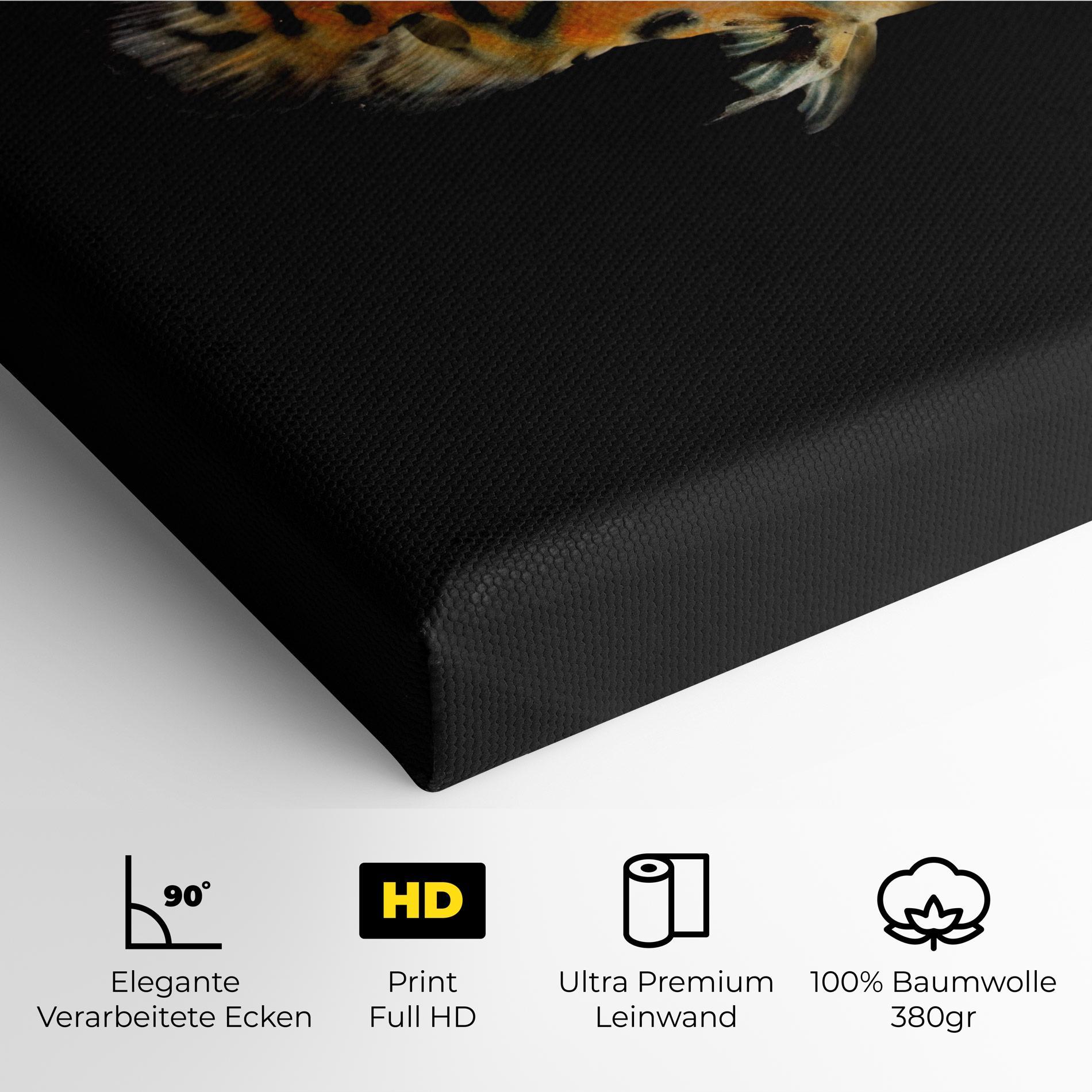 Leinwandbild Cute Brown Fish mockup 4