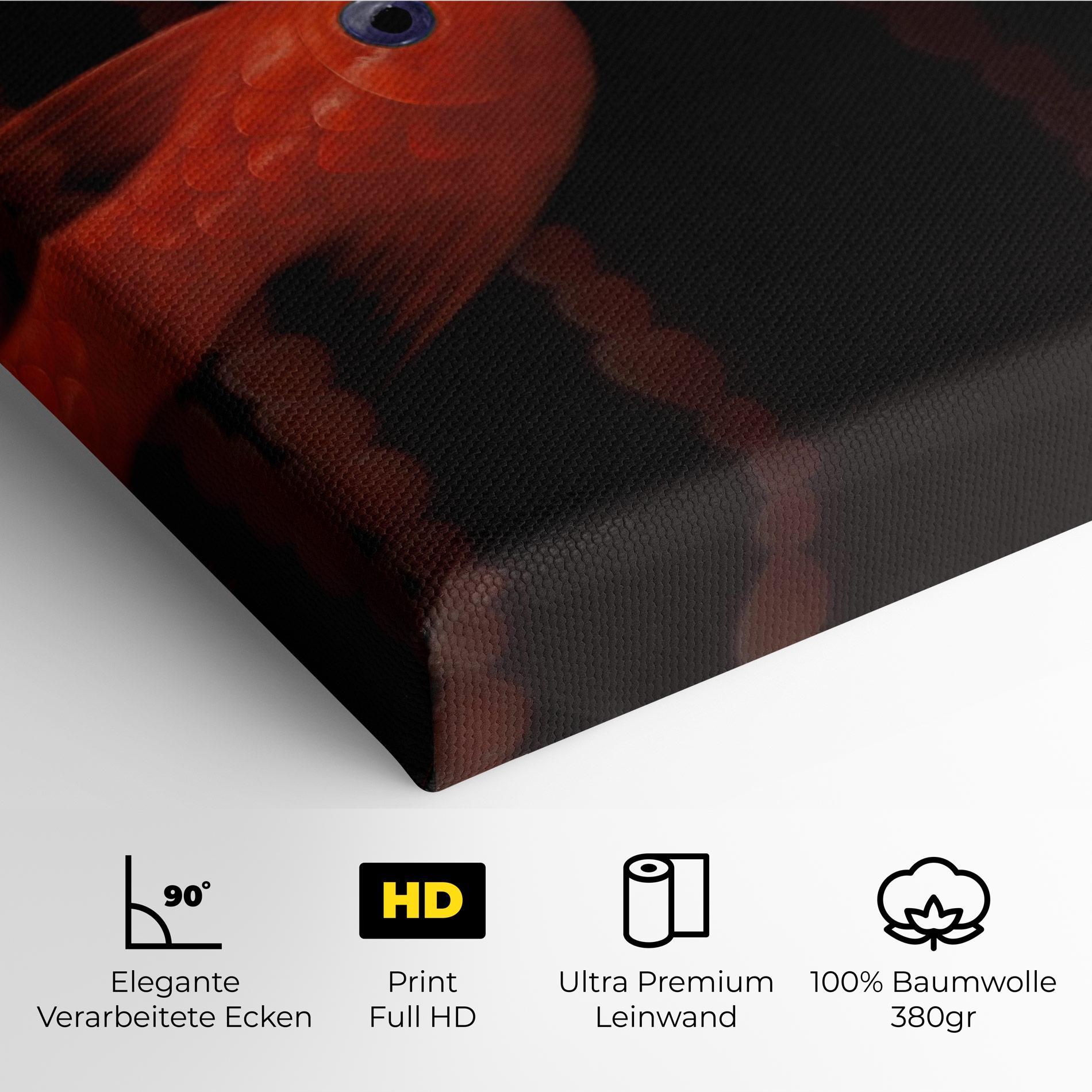 Leinwandbild Orange Fish Heart mockup 4