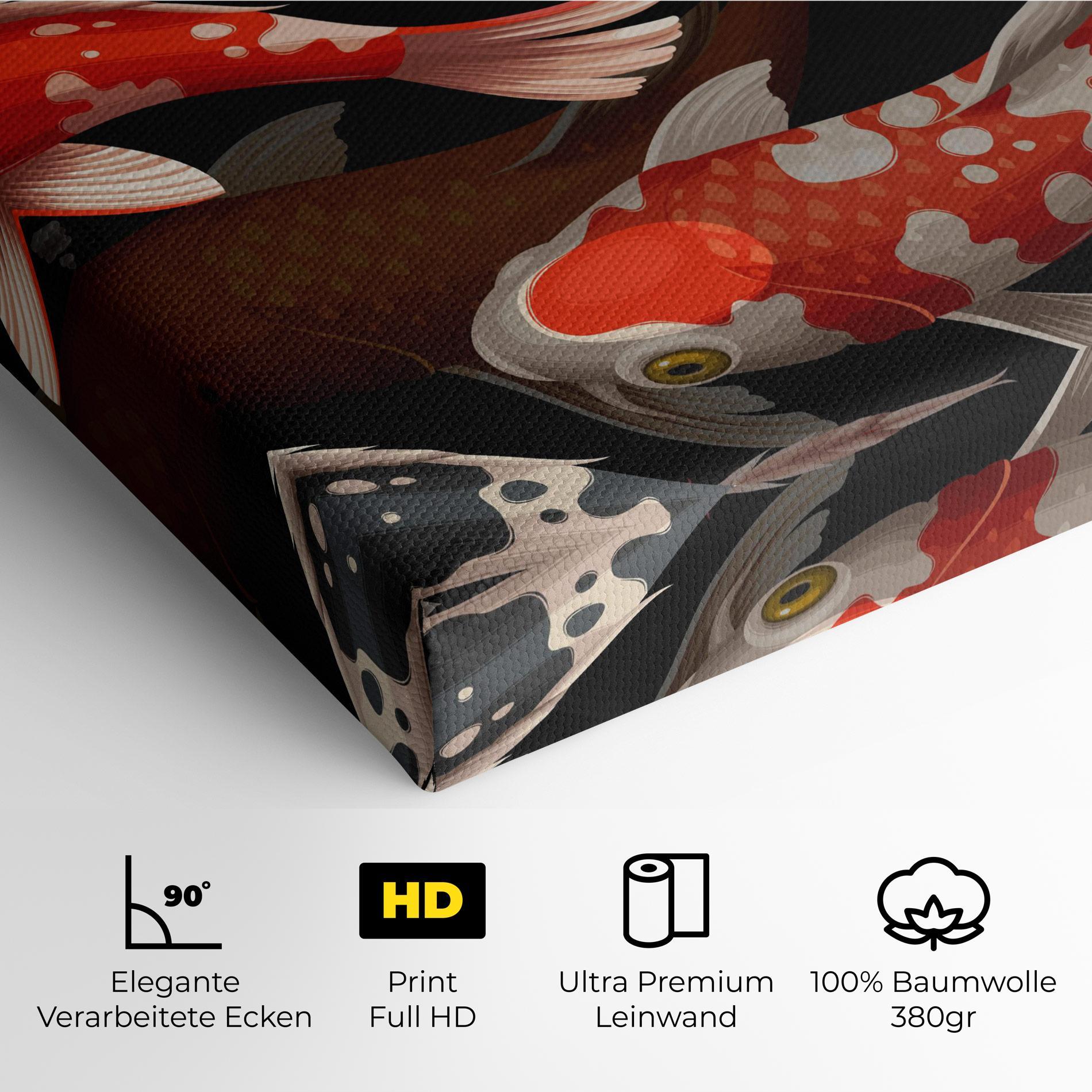 Leinwandbild Seamless Koi Fish mockup 4