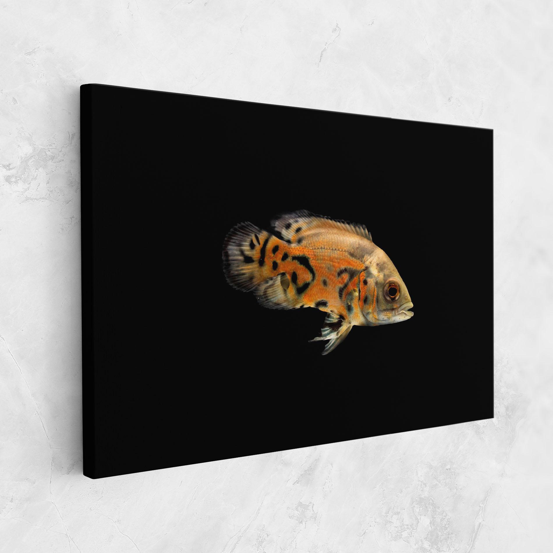 Leinwandbild Cute Brown Fish mockup 1