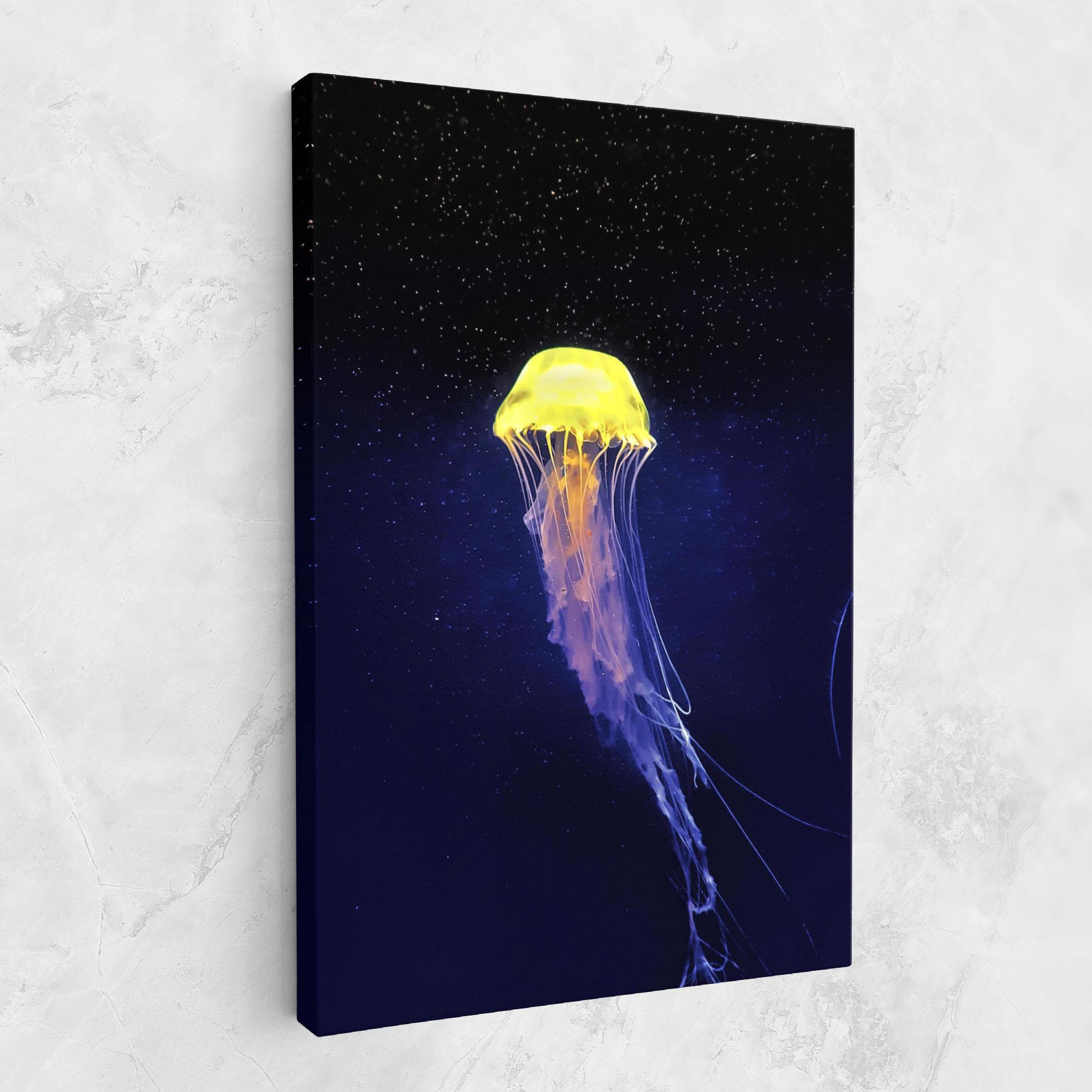 Leinwandbild Purple Jellyfish mockup 1