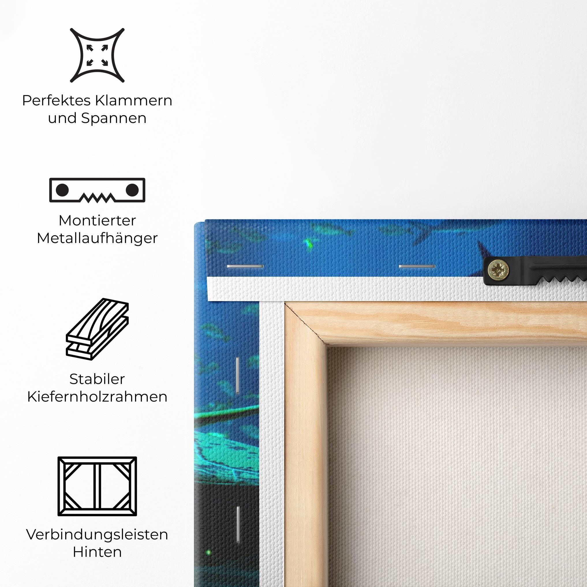 Leinwandbild Green Turtule mockup 5