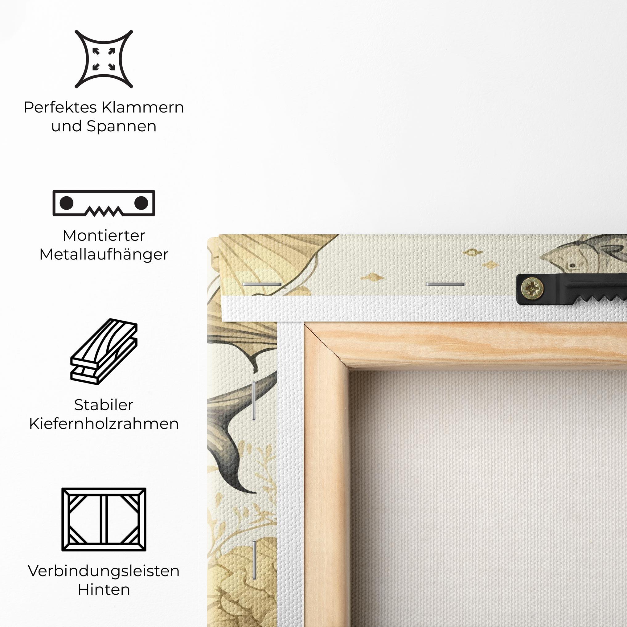 Leinwandbild Grey Gold Fish mockup 5