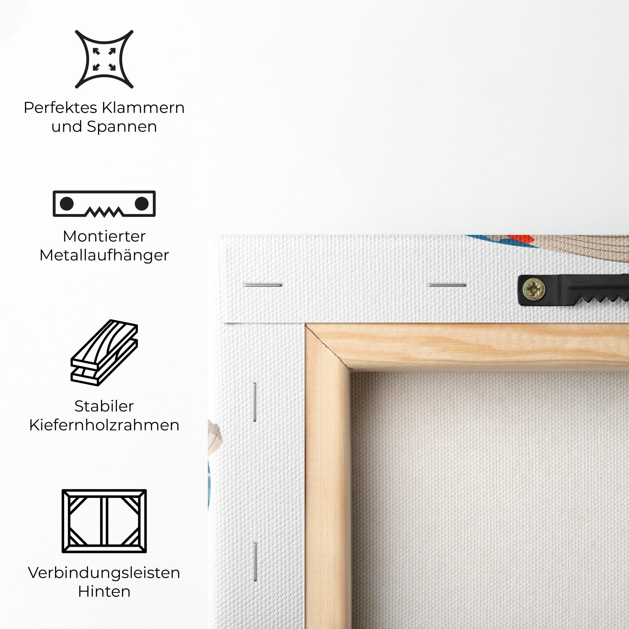 Leinwandbild Grey Orange Koi mockup 5