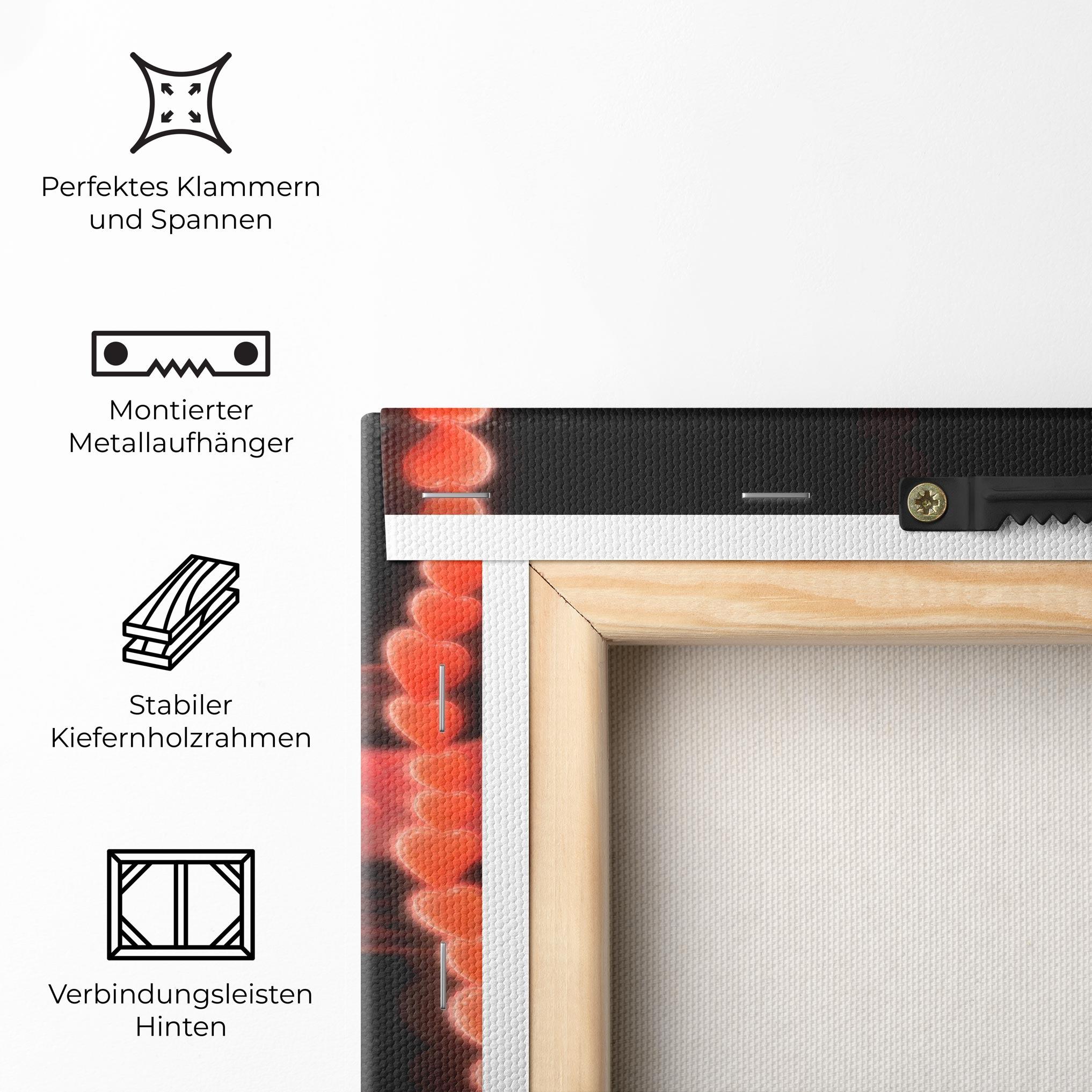 Leinwandbild Orange Fish Heart mockup 5