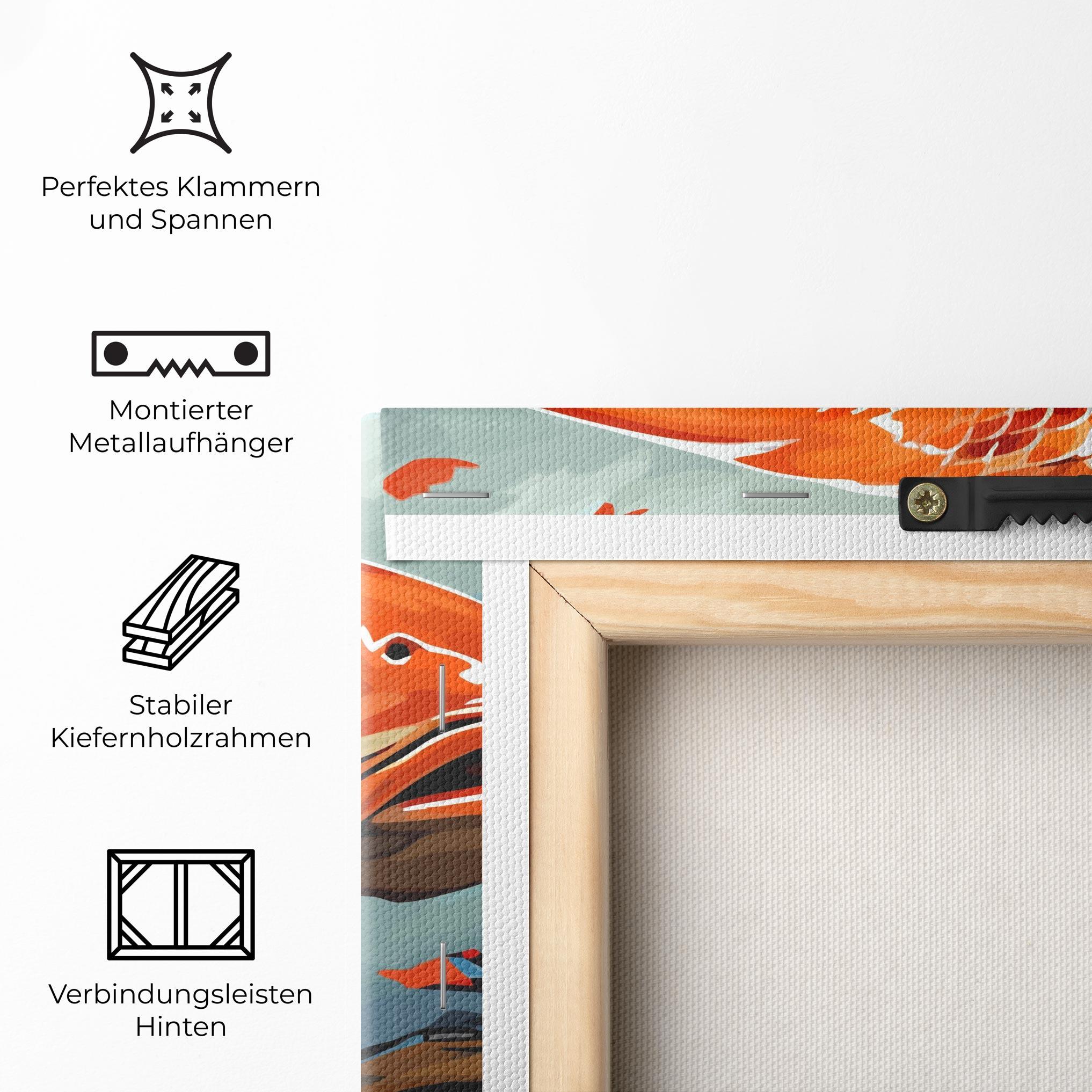 Leinwandbild Orange Koi mockup 5