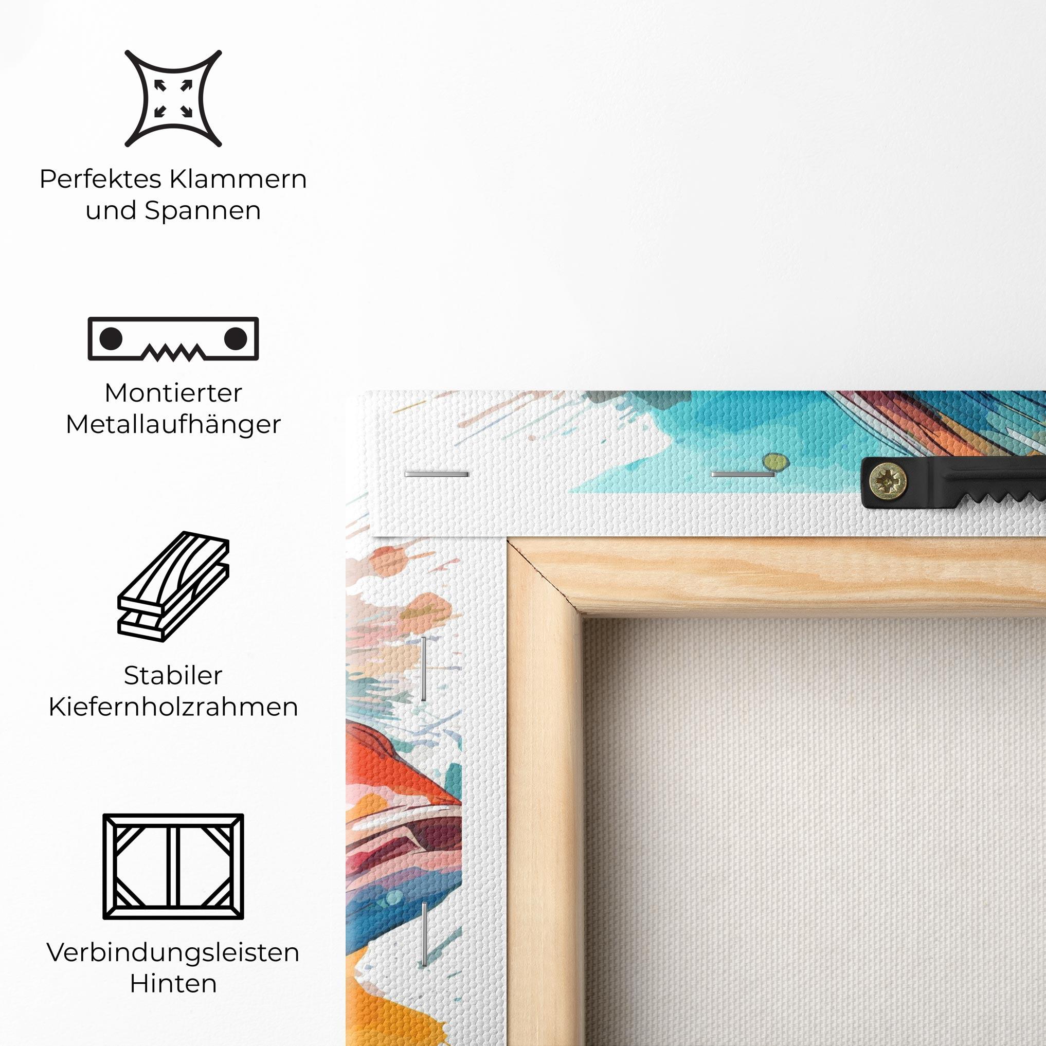 Leinwandbild Watercolor Fish mockup 5