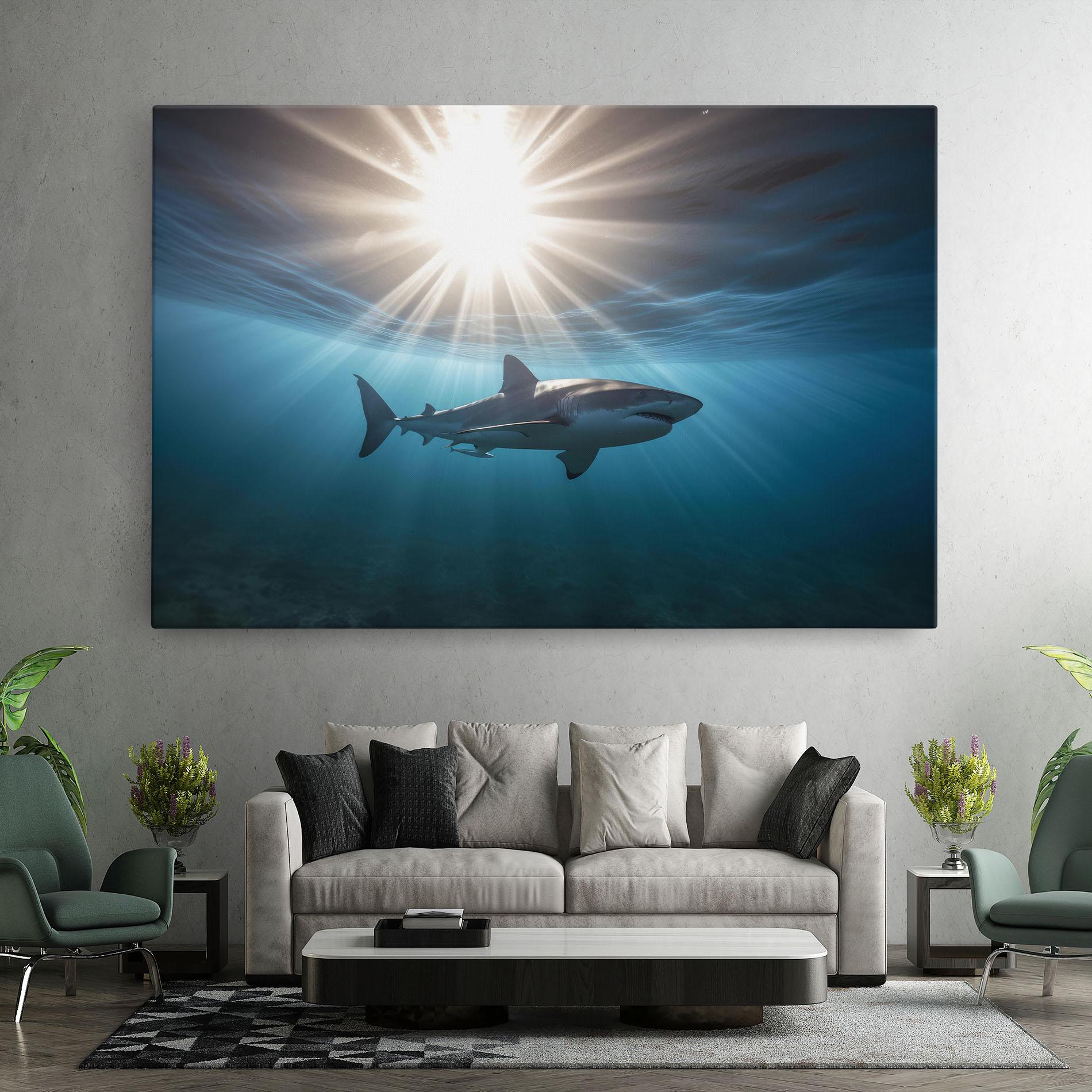 Leinwandbild Big Shark mockup 7