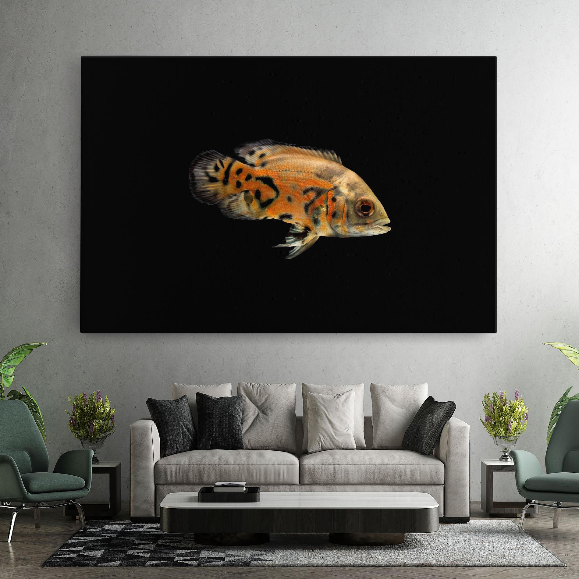 Leinwandbild Cute Brown Fish mockup 7