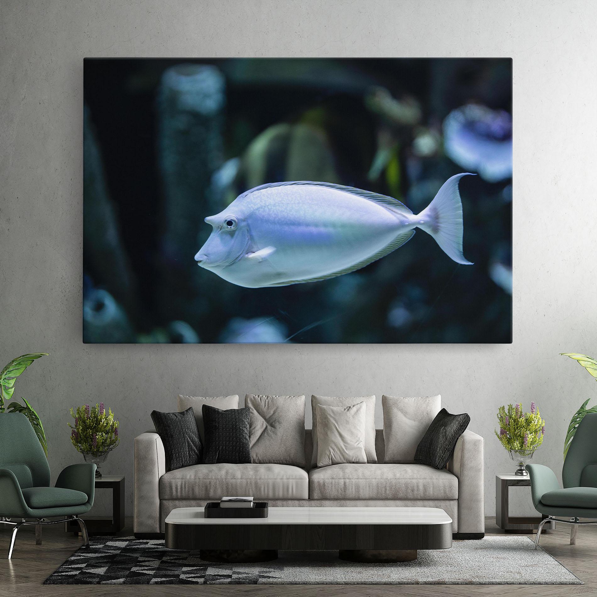 Leinwandbild Funny Face Fish mockup 7