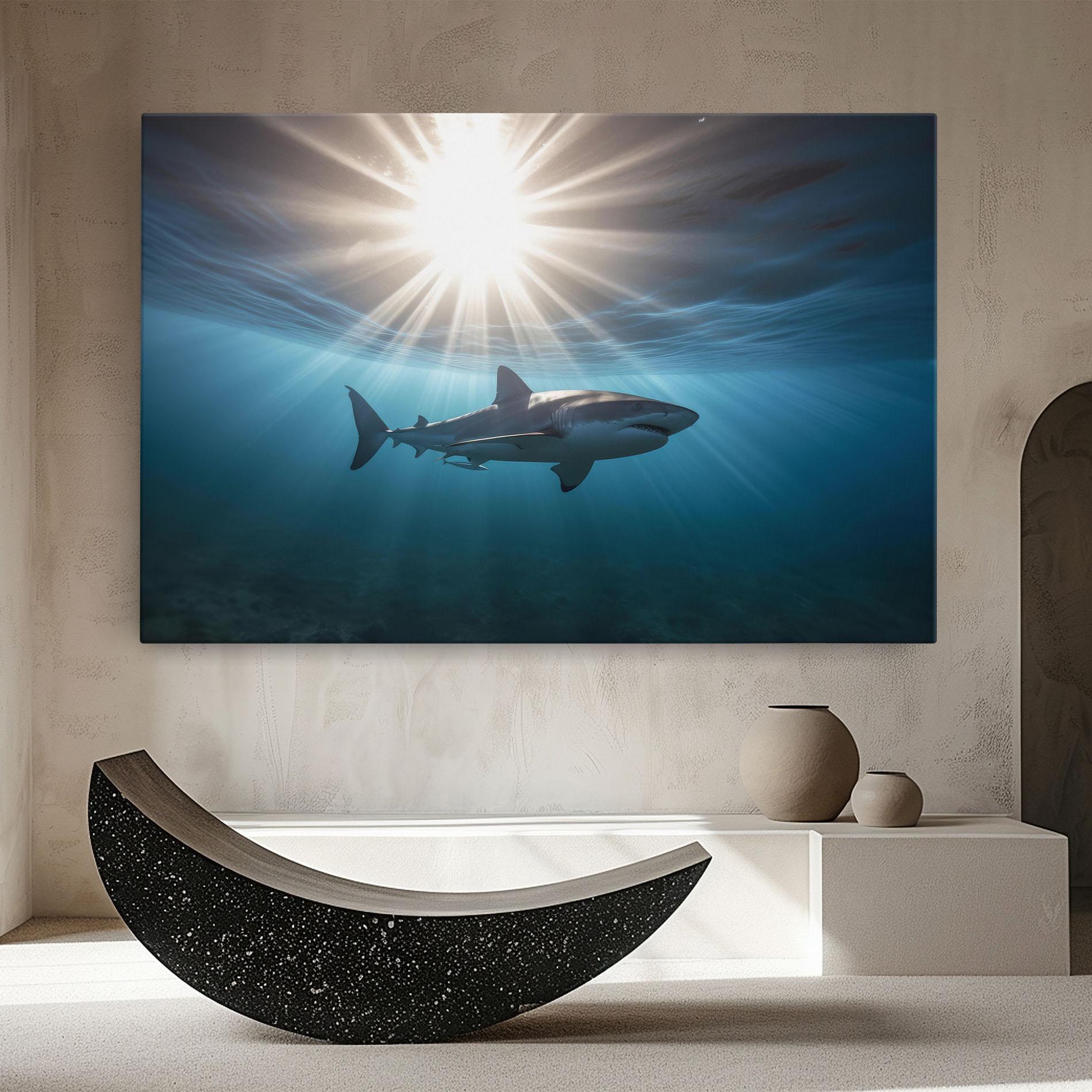 Leinwandbild Big Shark mockup 8