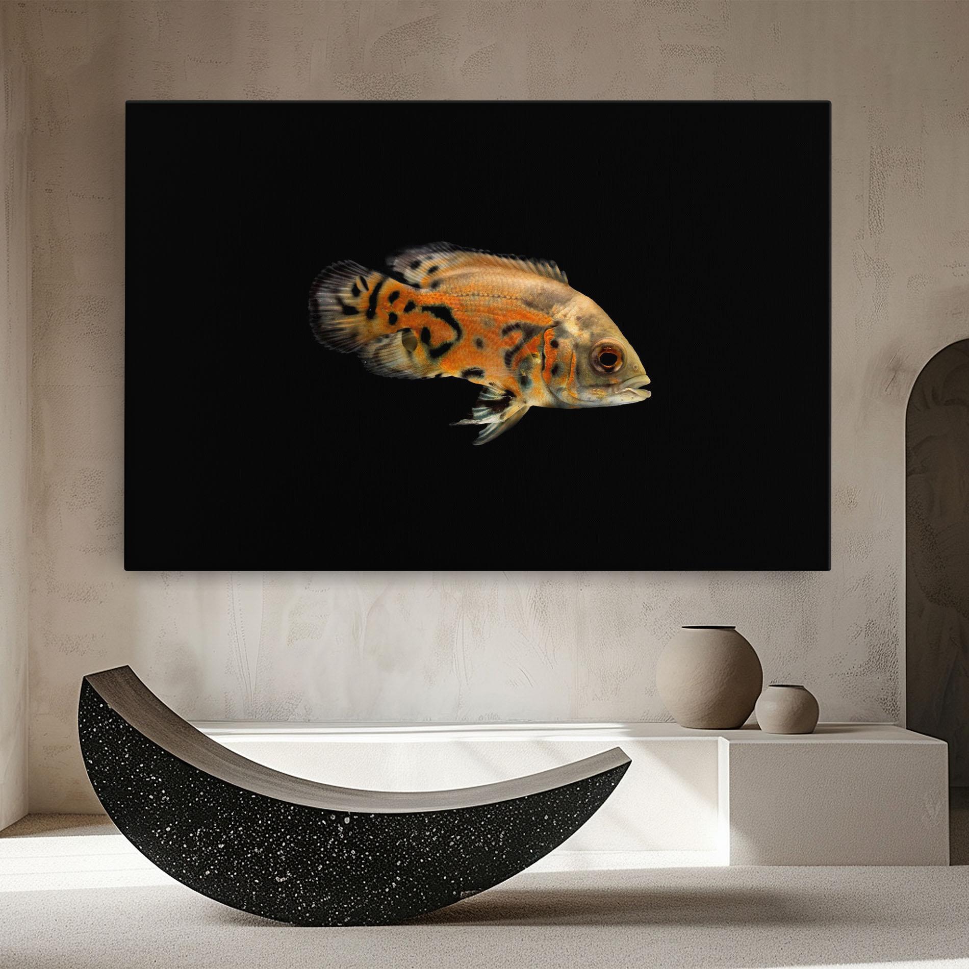 Leinwandbild Cute Brown Fish mockup 8