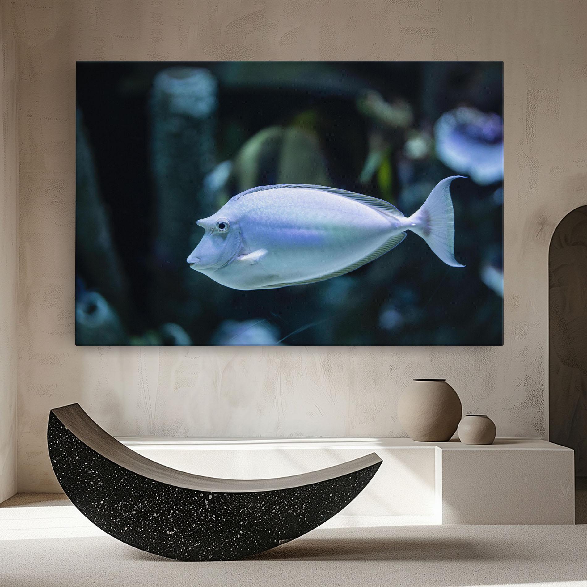 Leinwandbild Funny Face Fish mockup 8