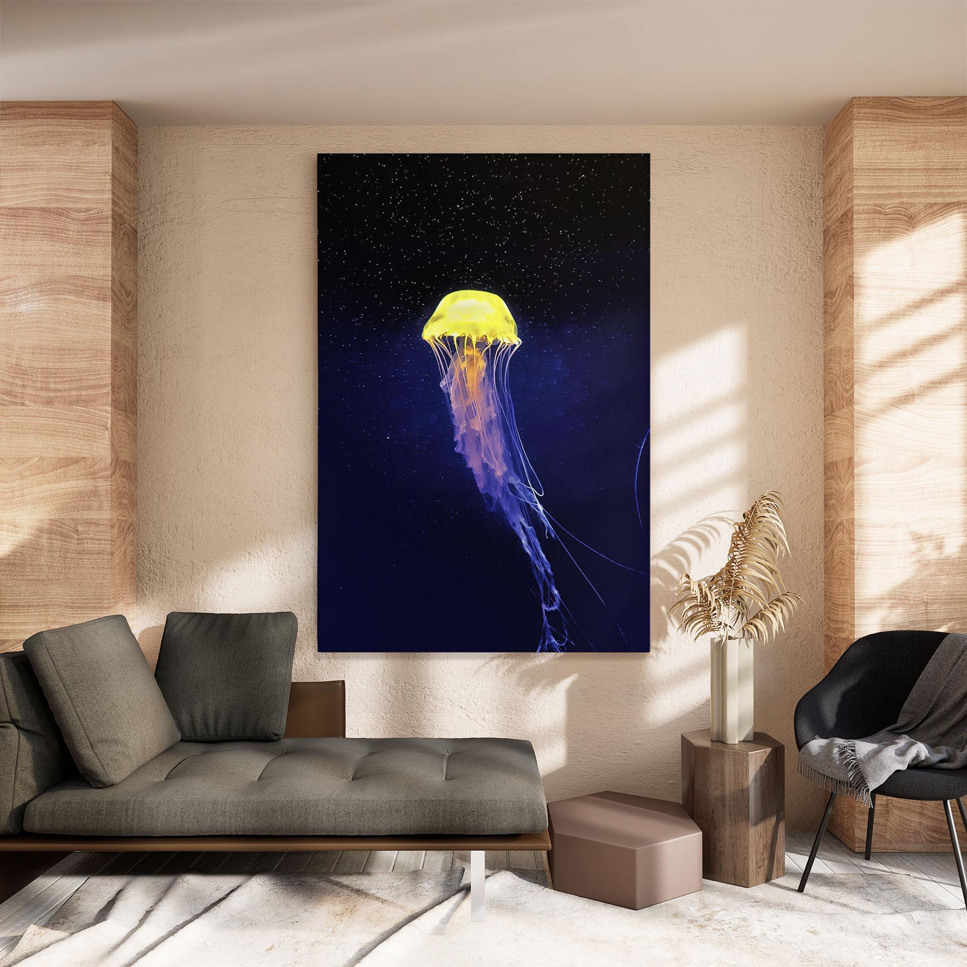 Leinwandbild Purple Jellyfish mockup 8