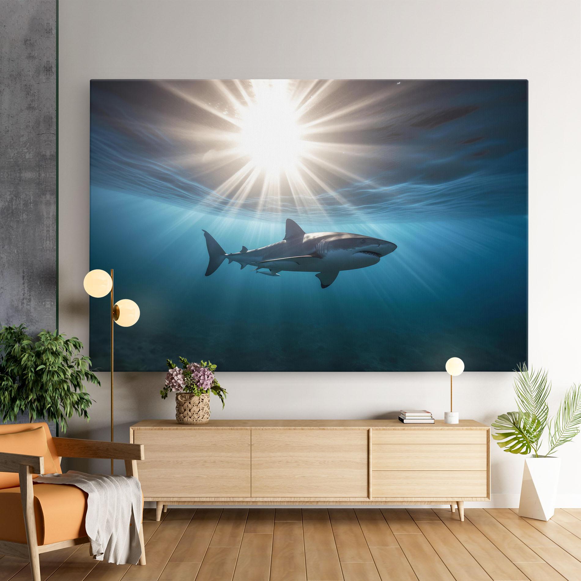 Leinwandbild Big Shark mockup 9