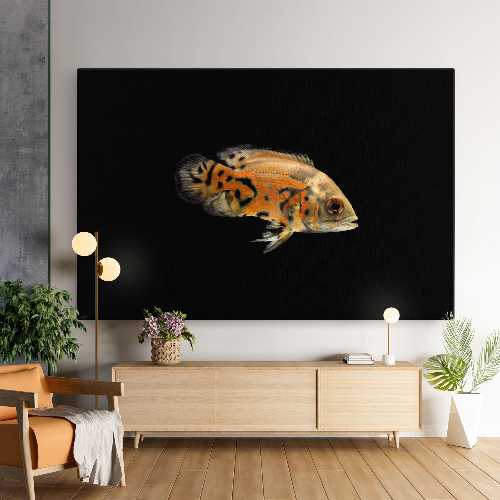 Leinwandbild Cute Brown Fish mockup 9