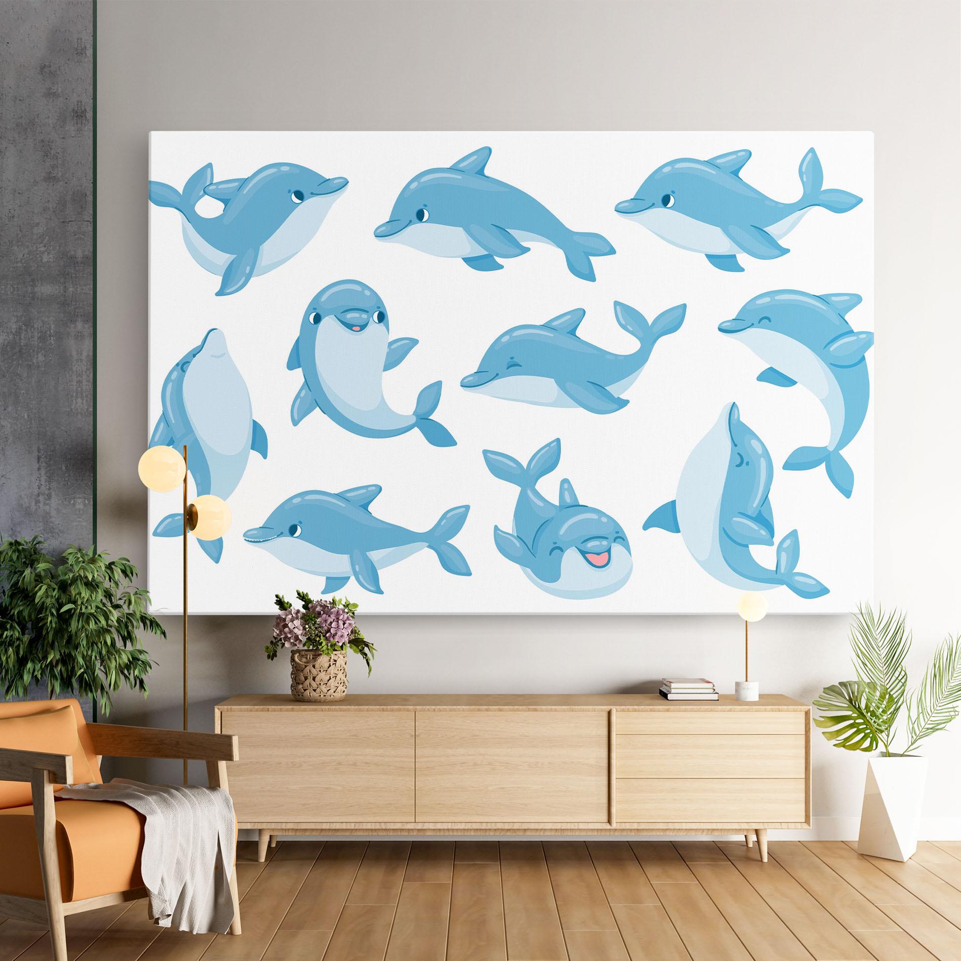 Leinwandbild Dolphin mockup 9