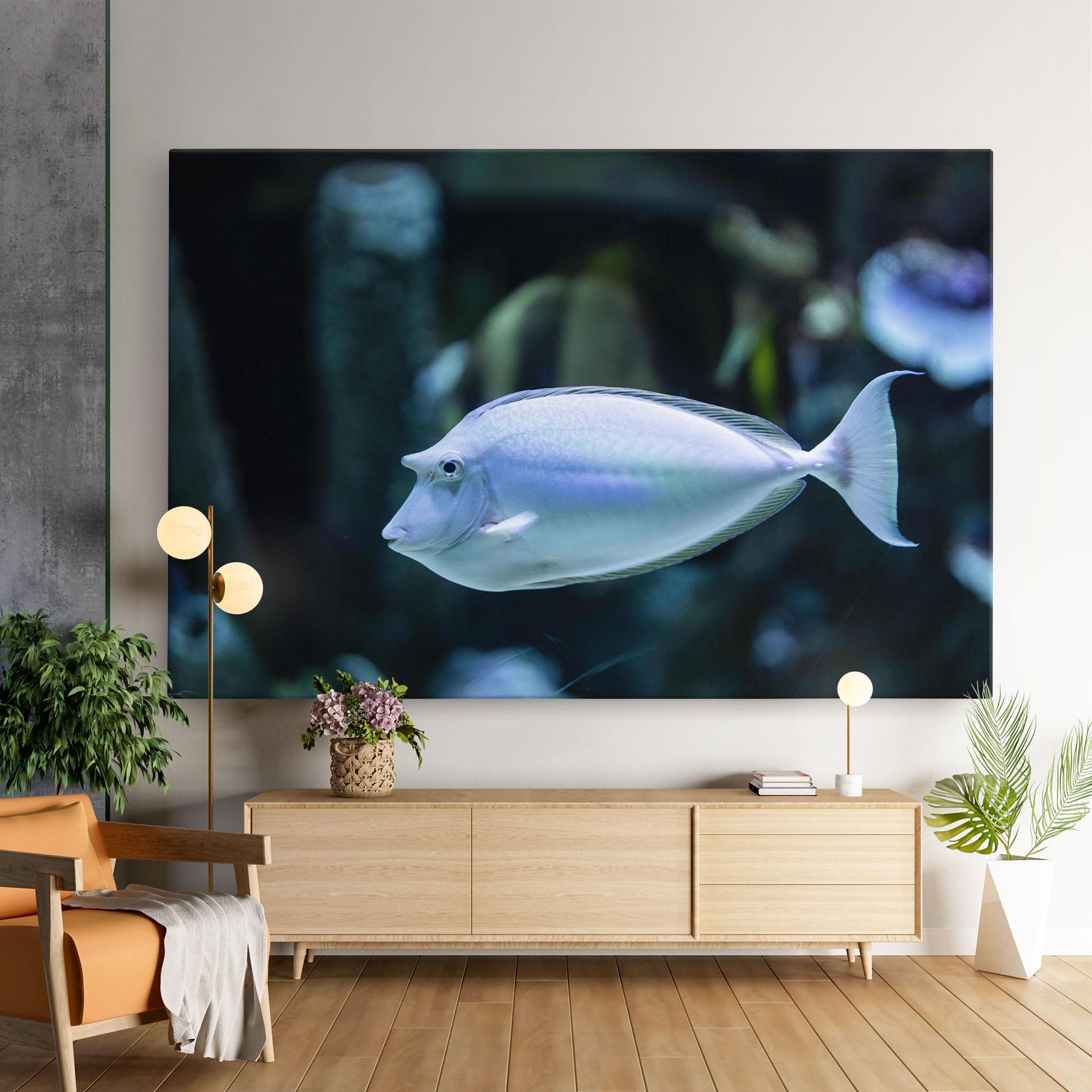 Leinwandbild Funny Face Fish mockup 9