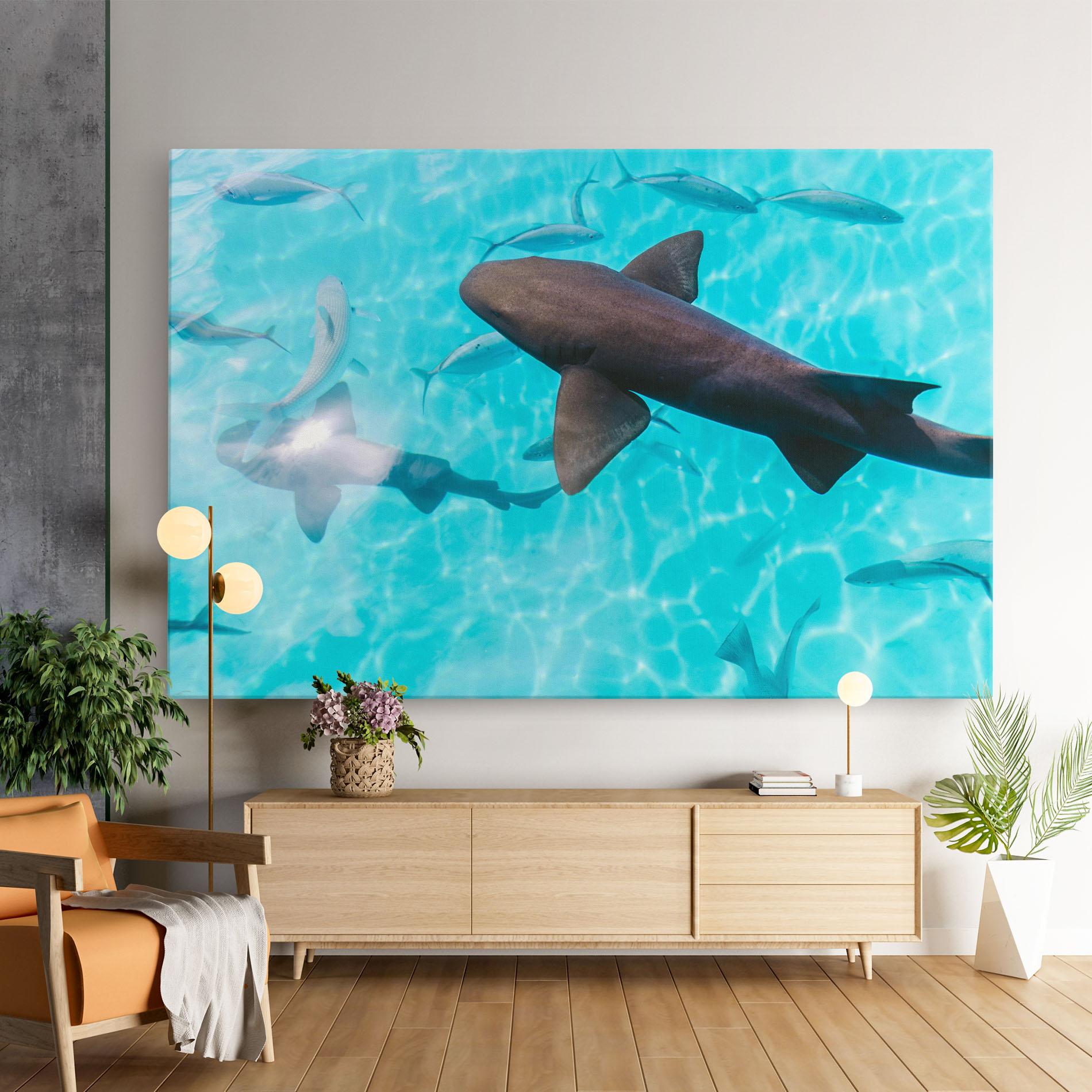 Leinwandbild Pretty Shark mockup 9