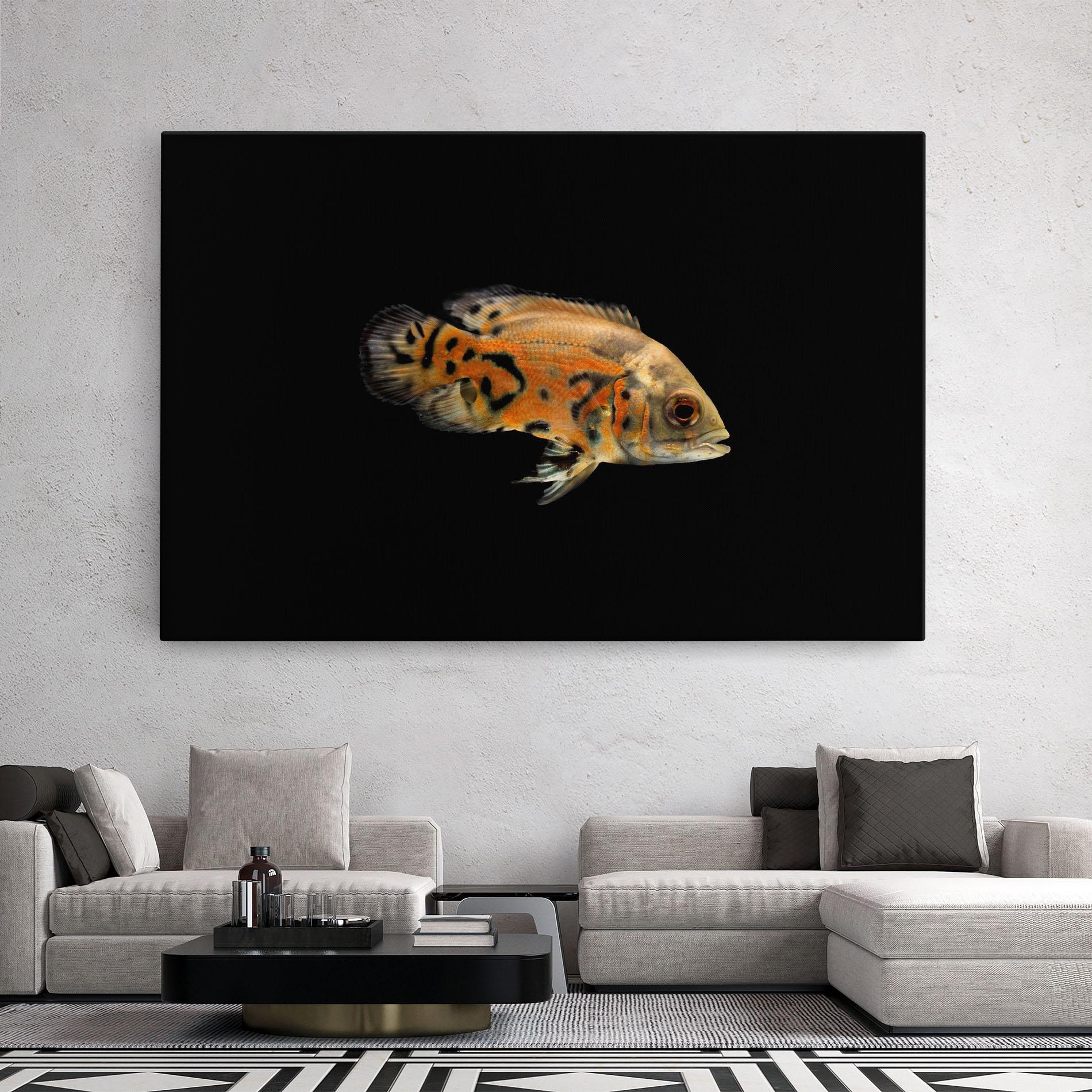 Leinwandbild Cute Brown Fish mockup 2