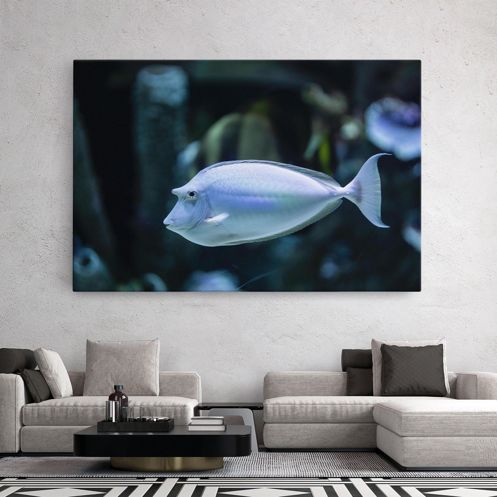 Leinwandbild Funny Face Fish mockup 2