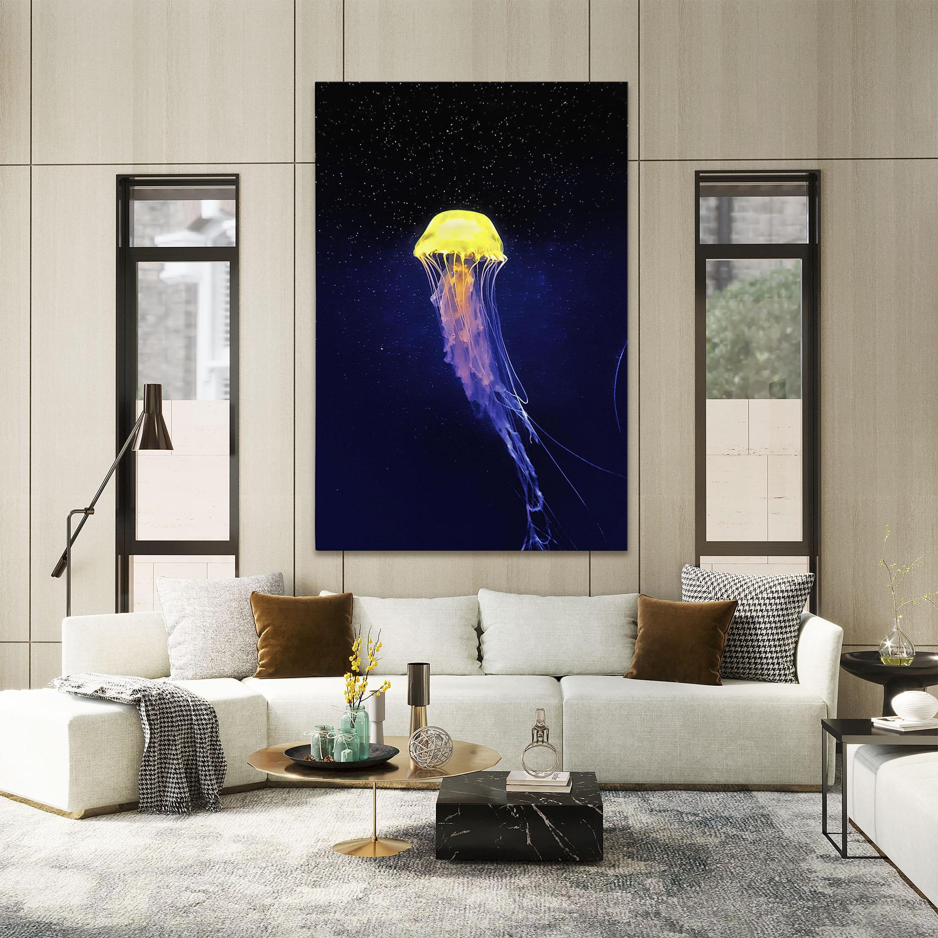 Leinwandbild Purple Jellyfish mockup 2