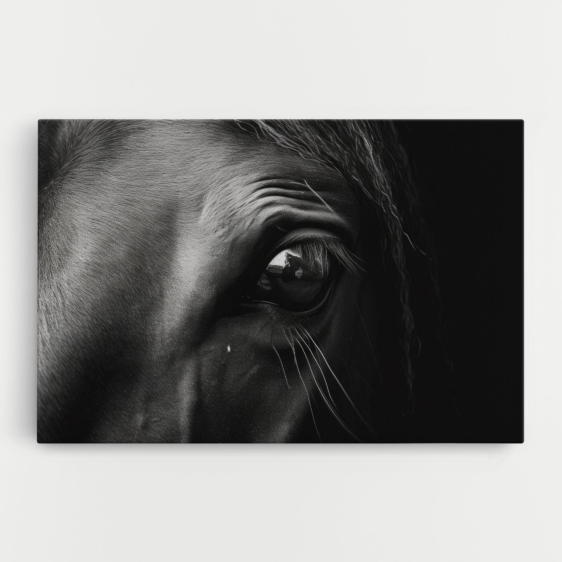 Leinwandbild Black Horse Eye mockup 0