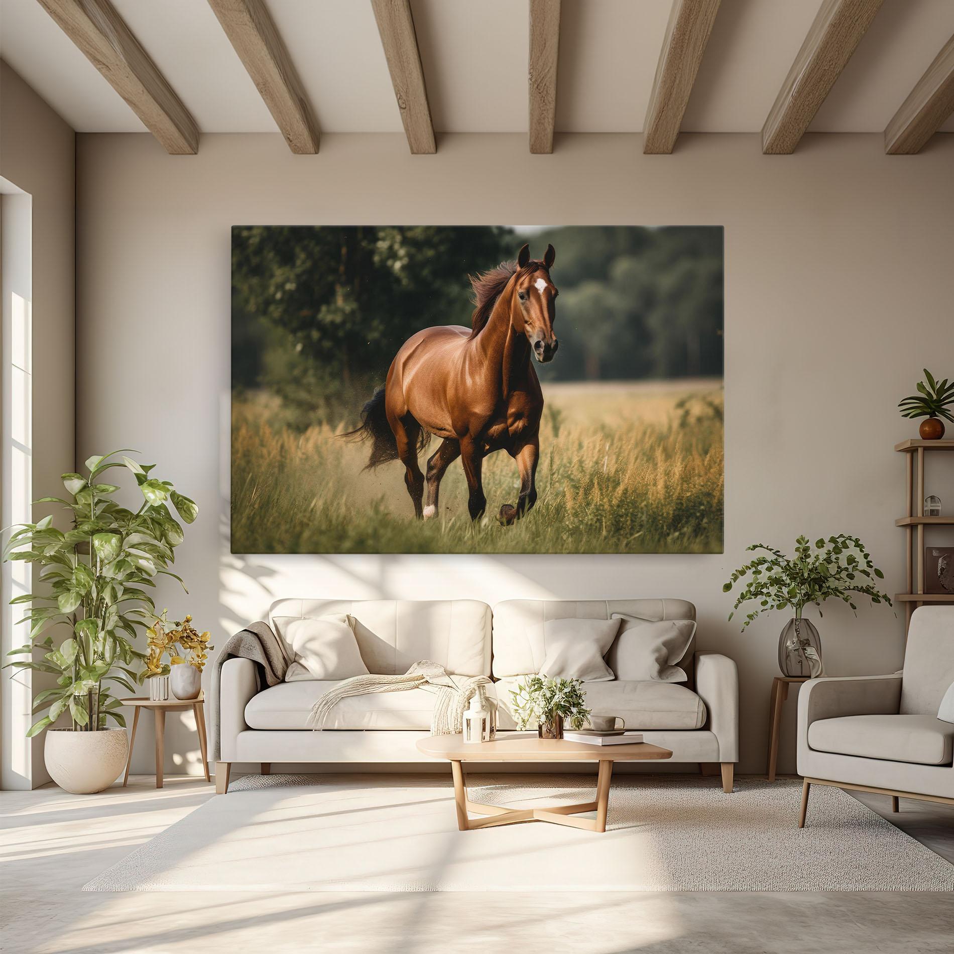 Leinwandbild Wild Horse Running mockup 6
