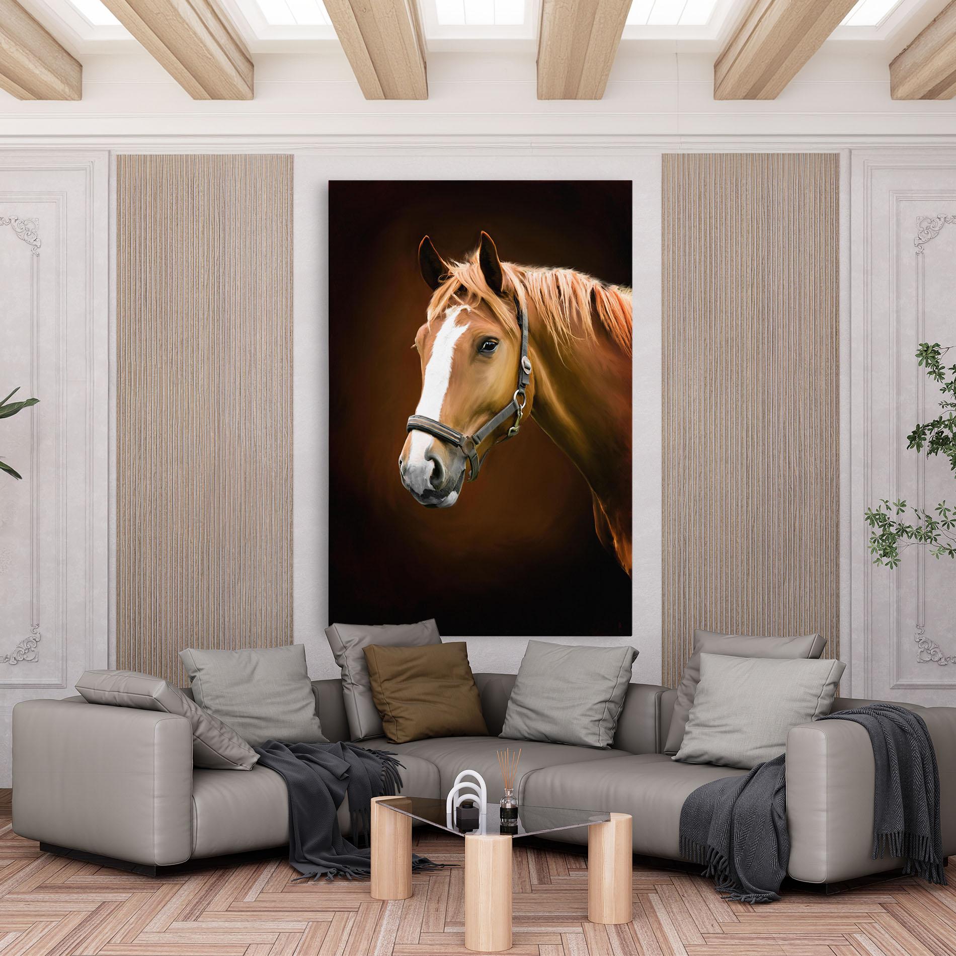 Leinwandbild Digital Painted Horse mockup 6