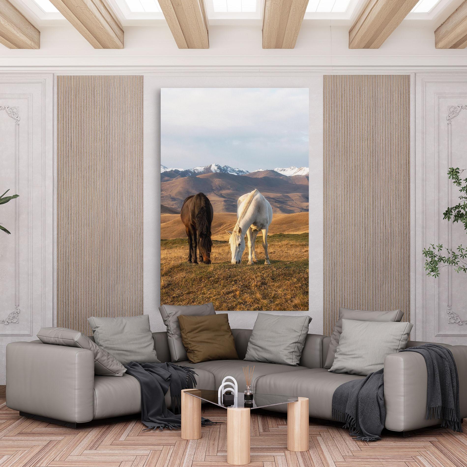 Leinwandbild Mountain Horses mockup 6