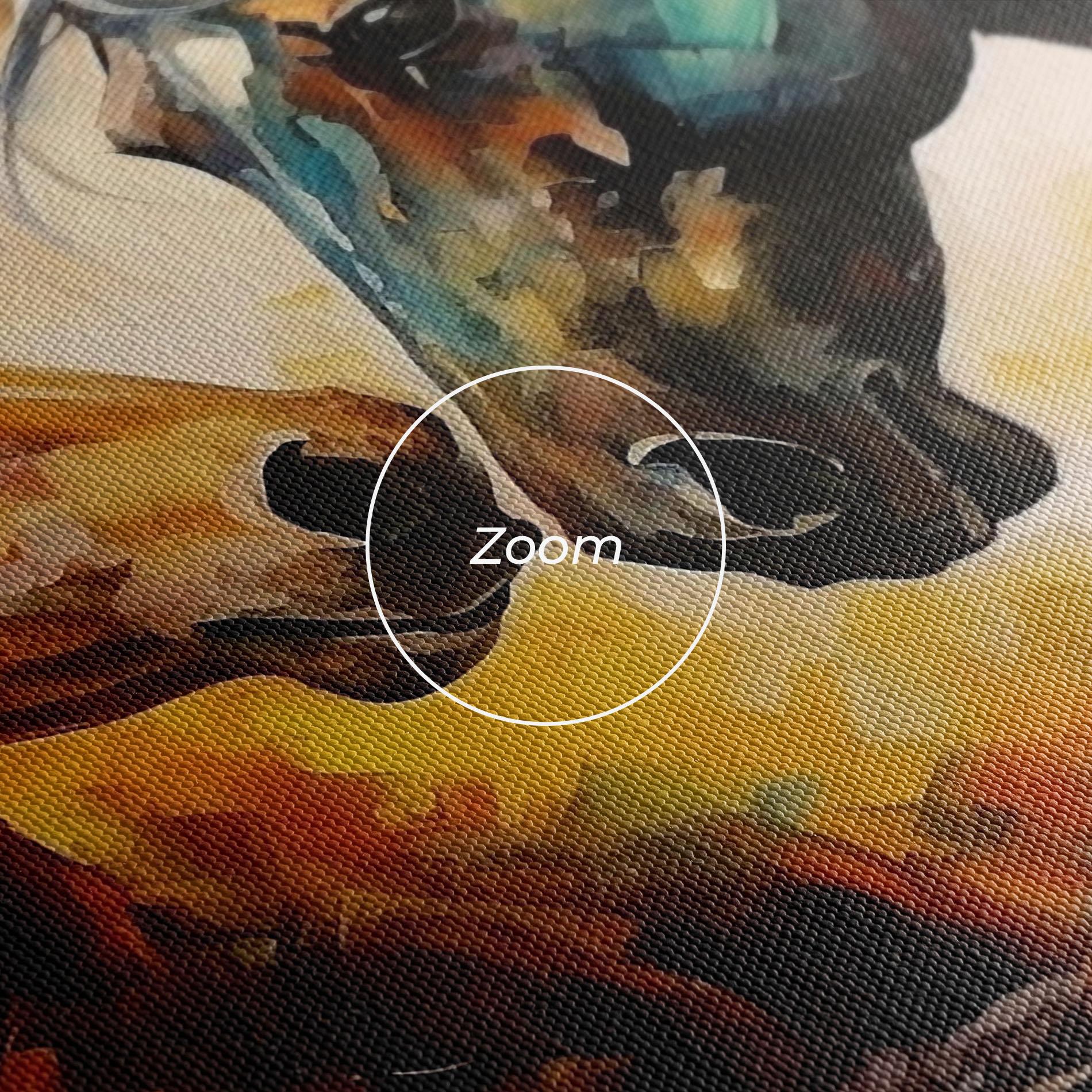 Leinwandbild Brown Black Horses mockup 3