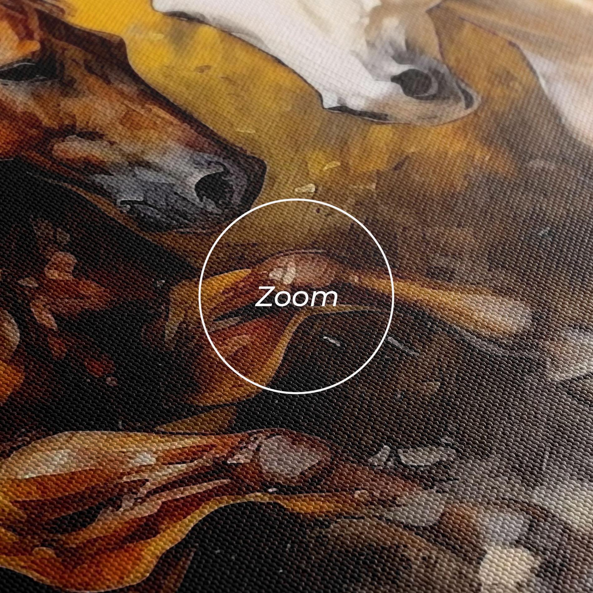 Leinwandbild Brown White Horses mockup 3