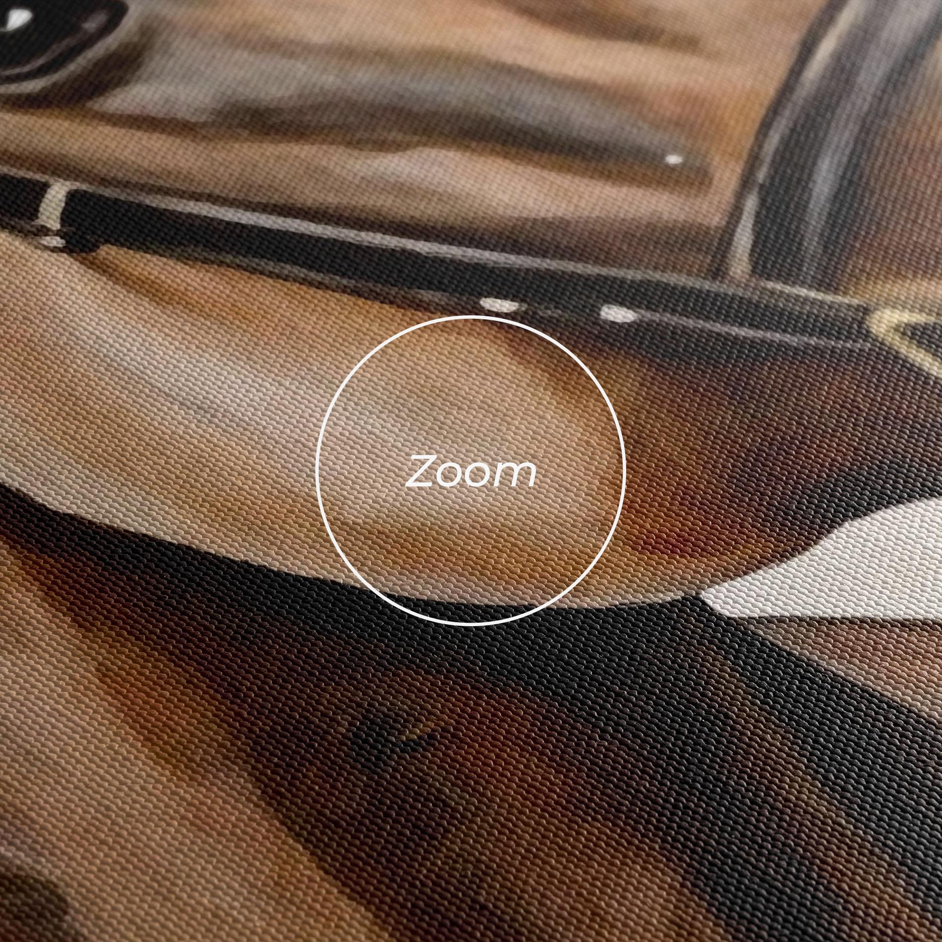 Leinwandbild Gold Horse Painting mockup 3