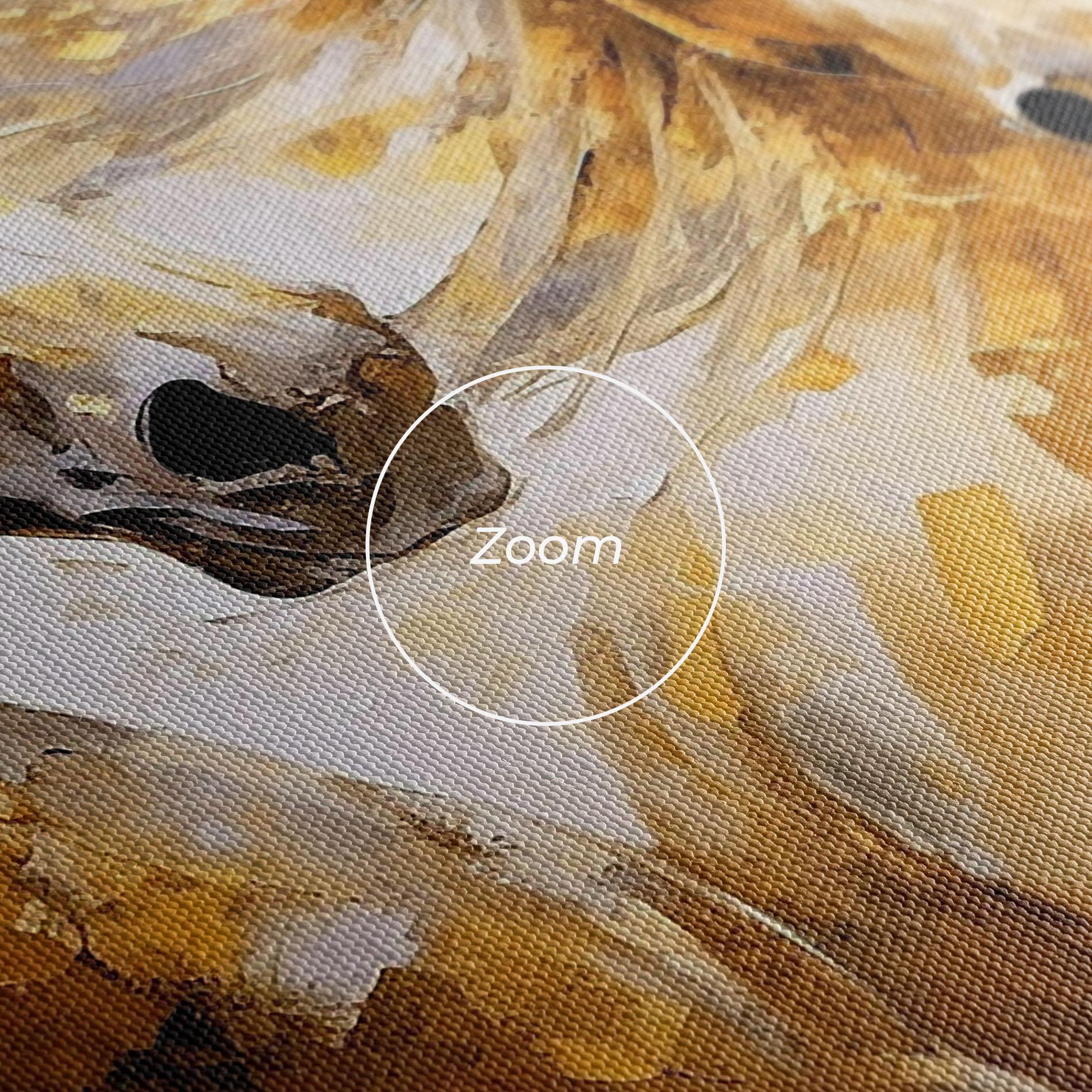 Leinwandbild Golden Brown Horses mockup 3