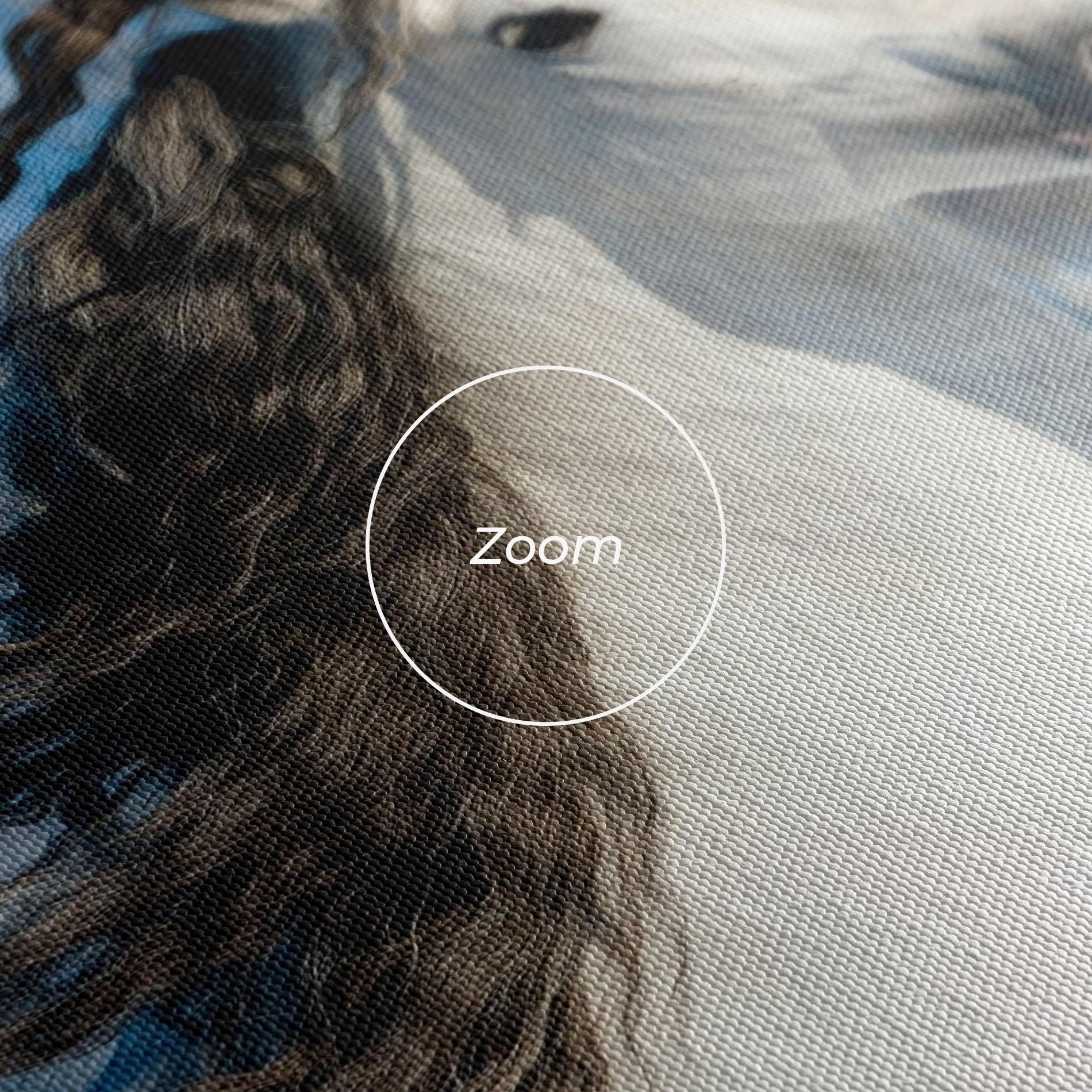 Leinwandbild Wild Black Hair Horse mockup 3