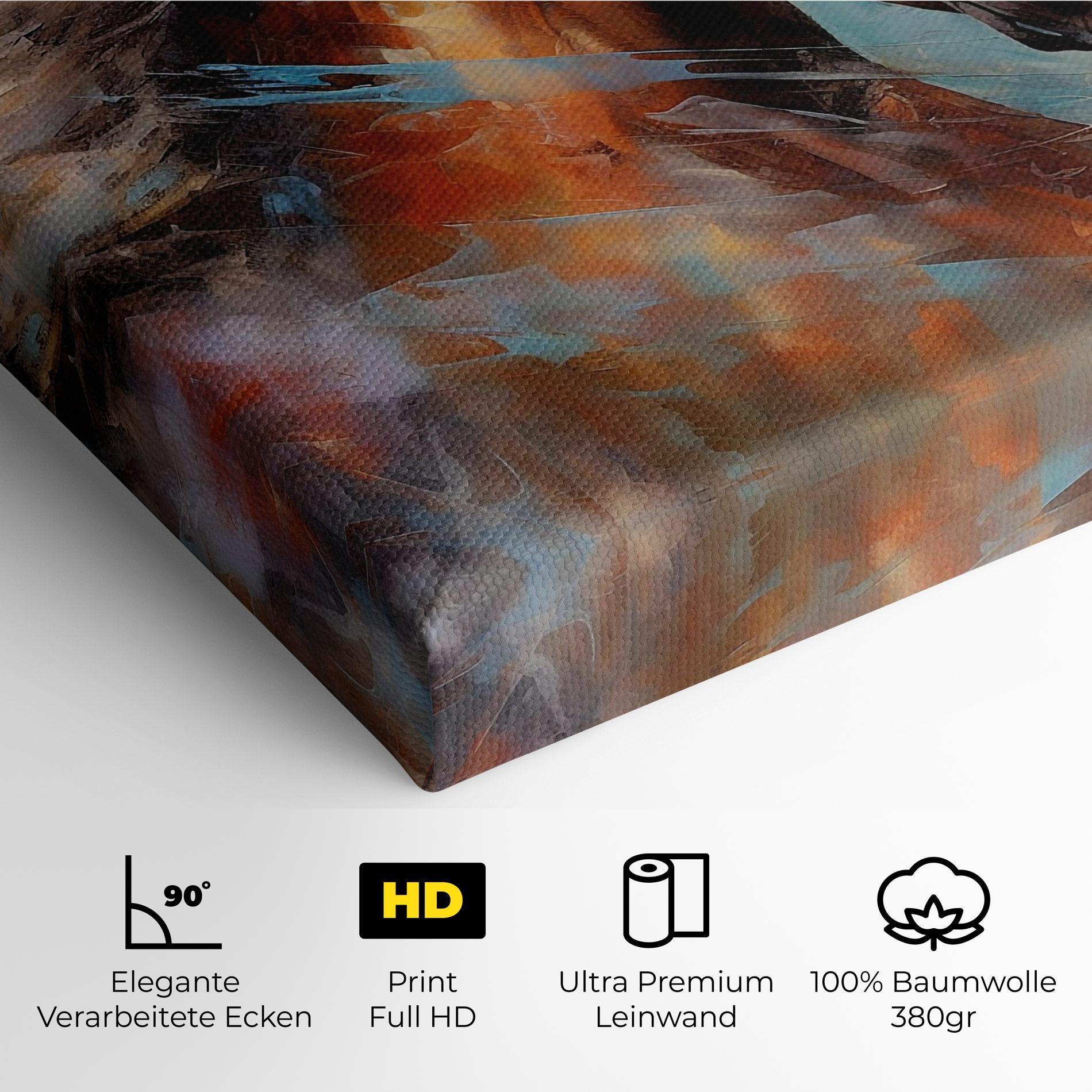 Leinwandbild Beautiful Brown Horse mockup 4