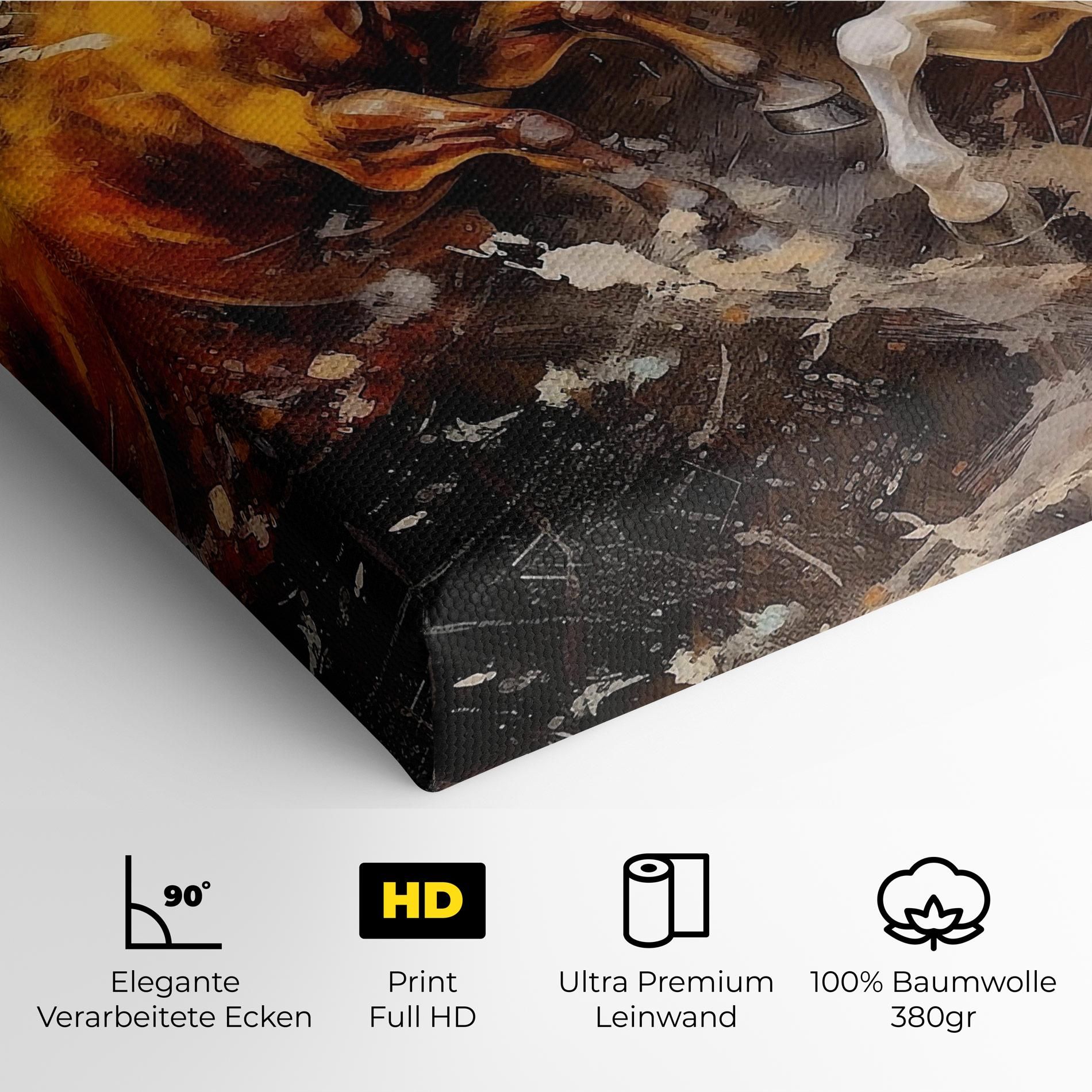 Brown White Horses mockup 4
