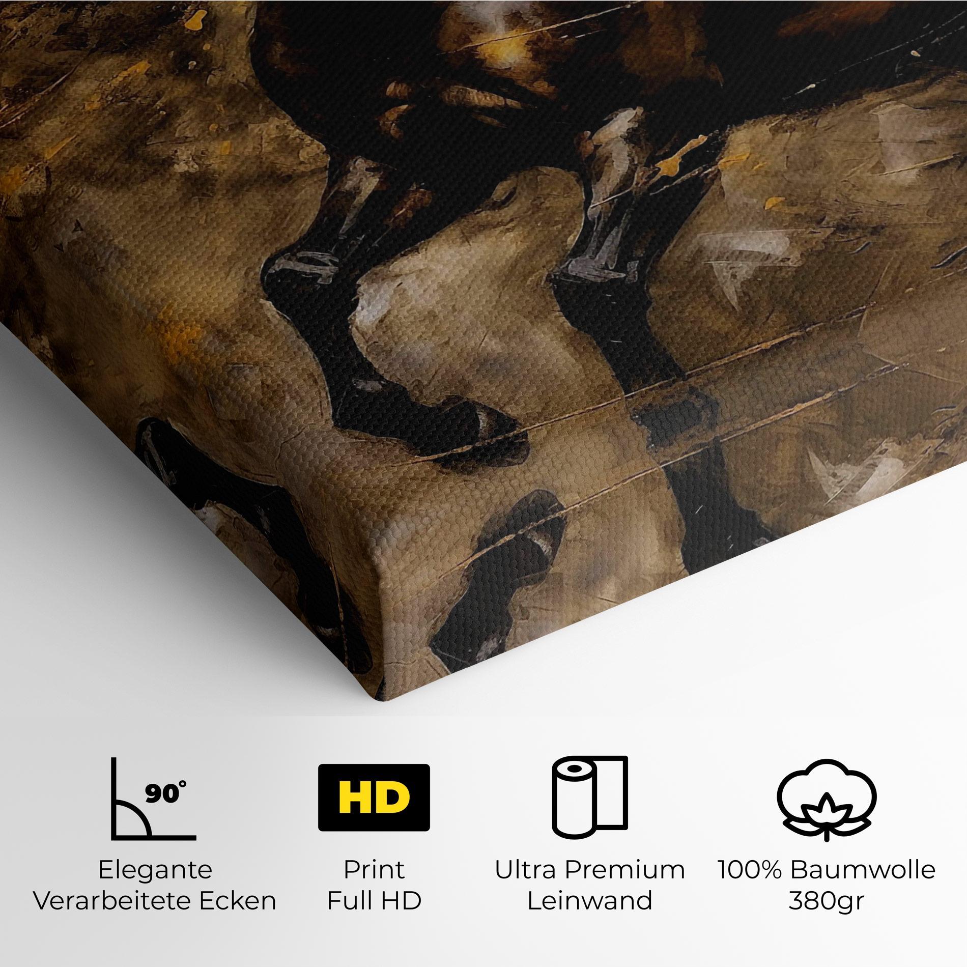 Leinwandbild Gold Brown Horse mockup 4
