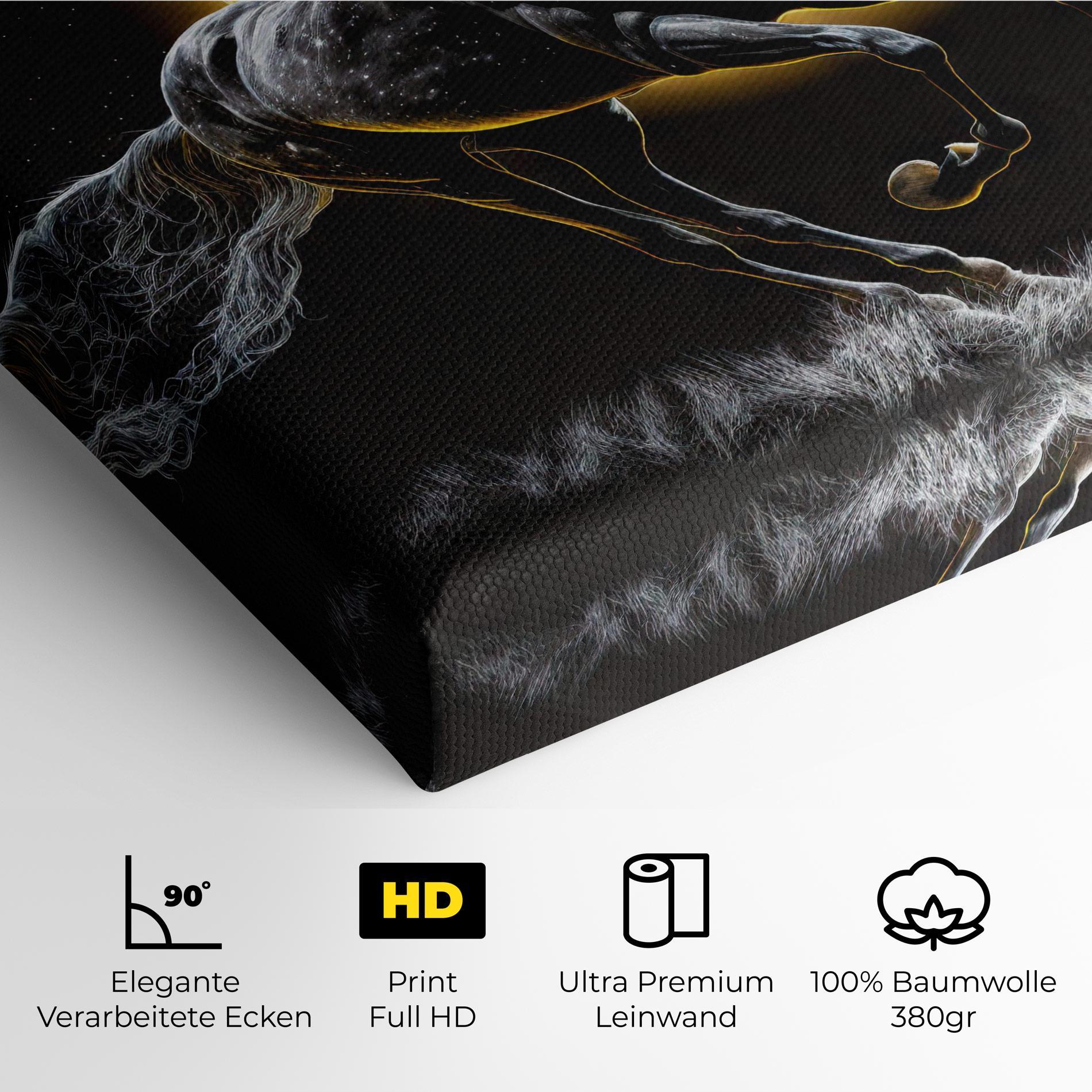 Leinwandbild Gold Moon Horse mockup 4