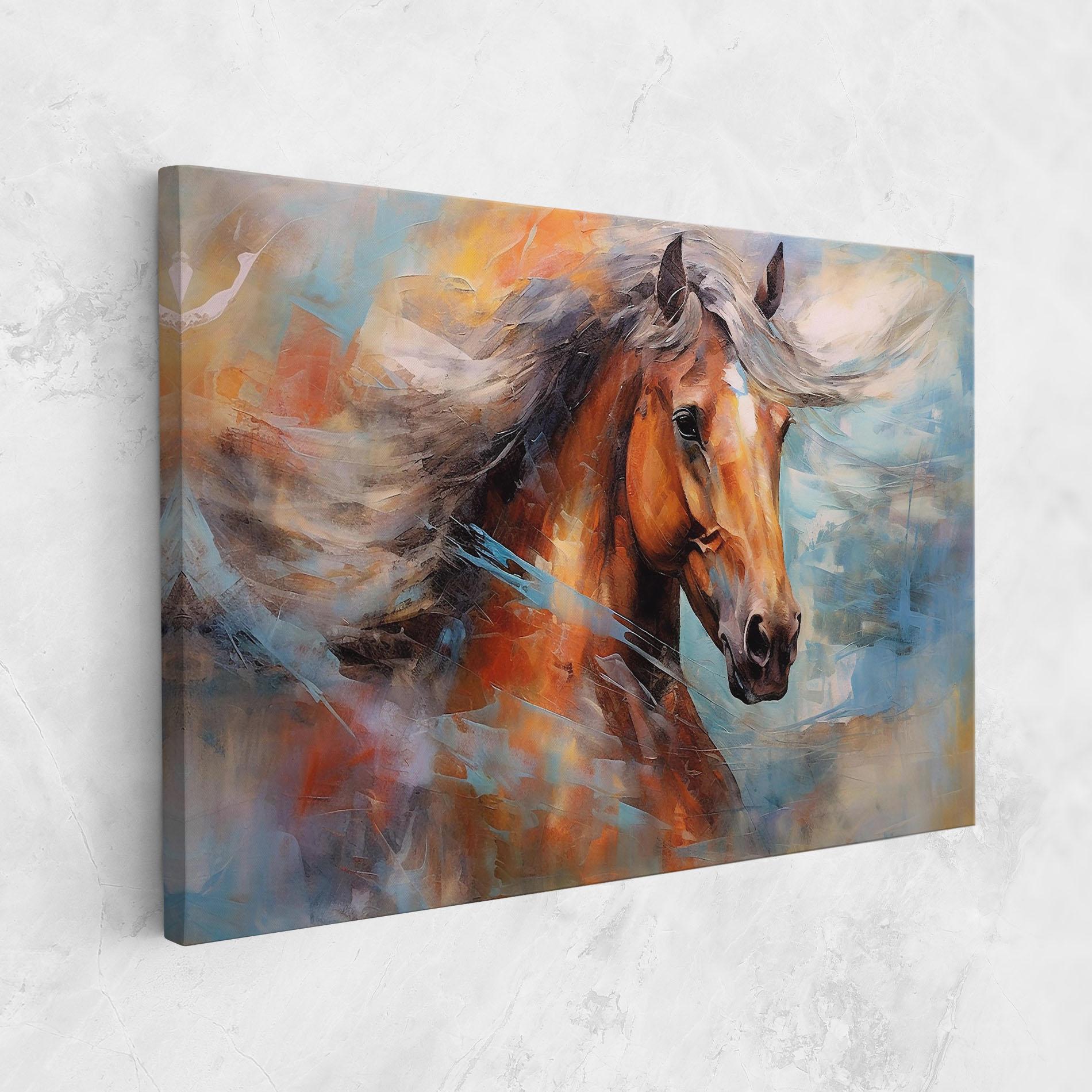 Leinwandbild Beautiful Brown Horse mockup 1