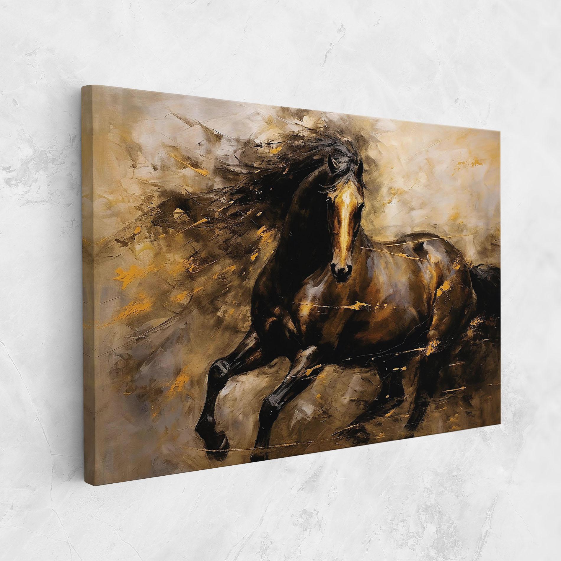 Leinwandbild Gold Brown Horse mockup 1