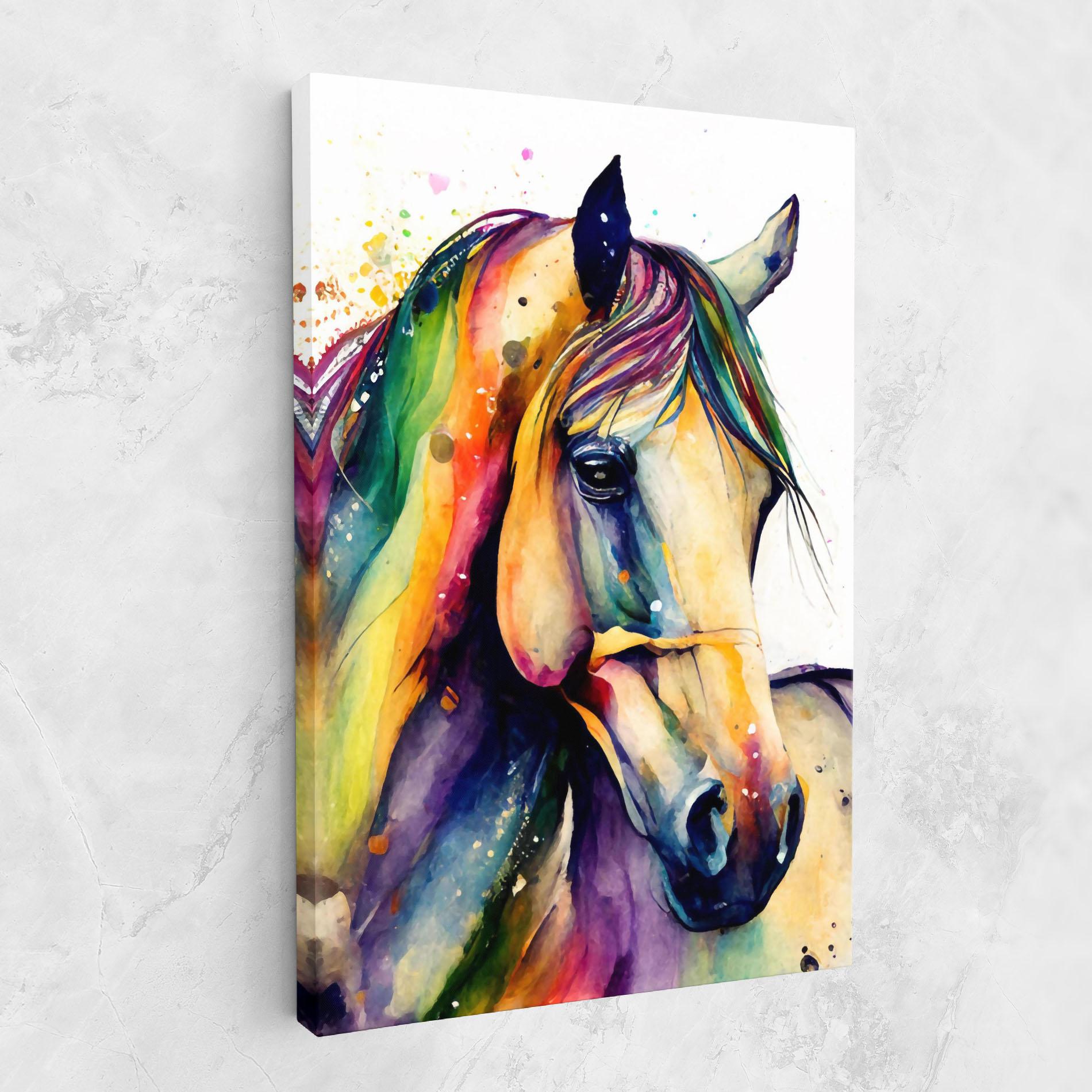 Leinwandbild Colorful Horse mockup 1