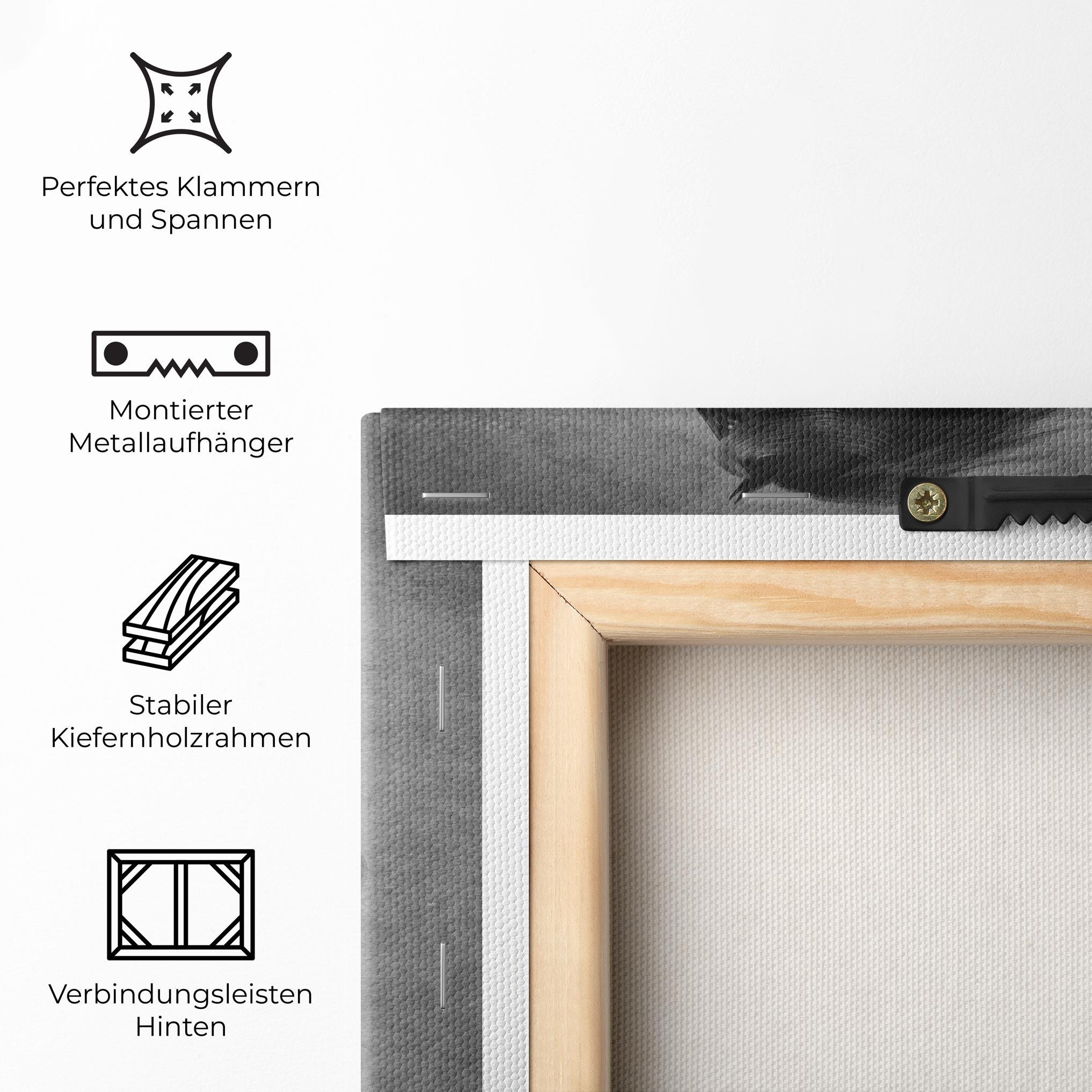 Leinwandbild Black Horse Jumping mockup 5