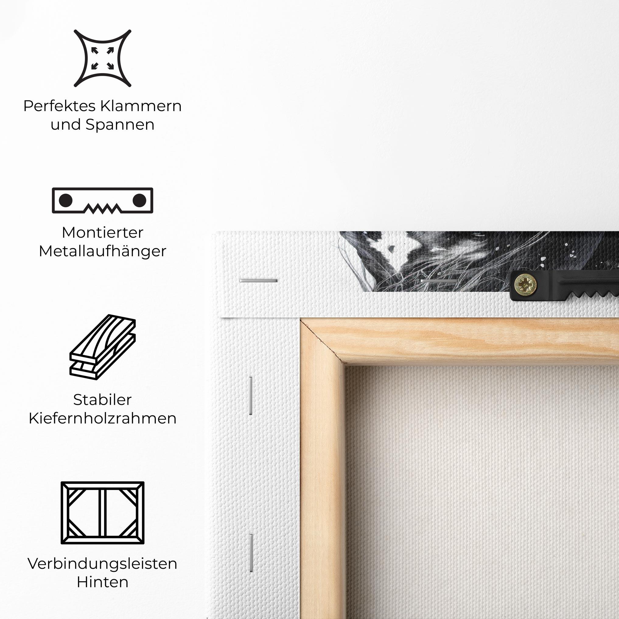 Leinwandbild Black Horse mockup 5