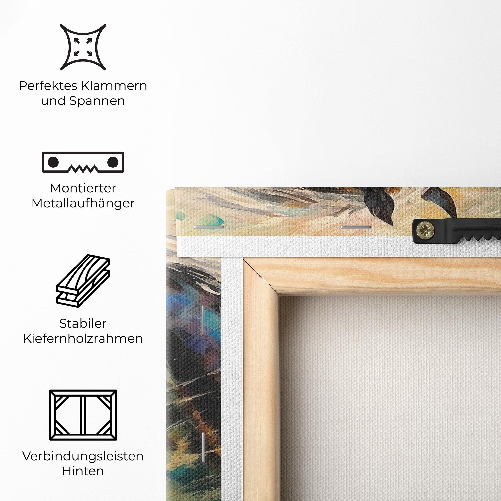 Leinwandbild Brown Black Horses mockup 5