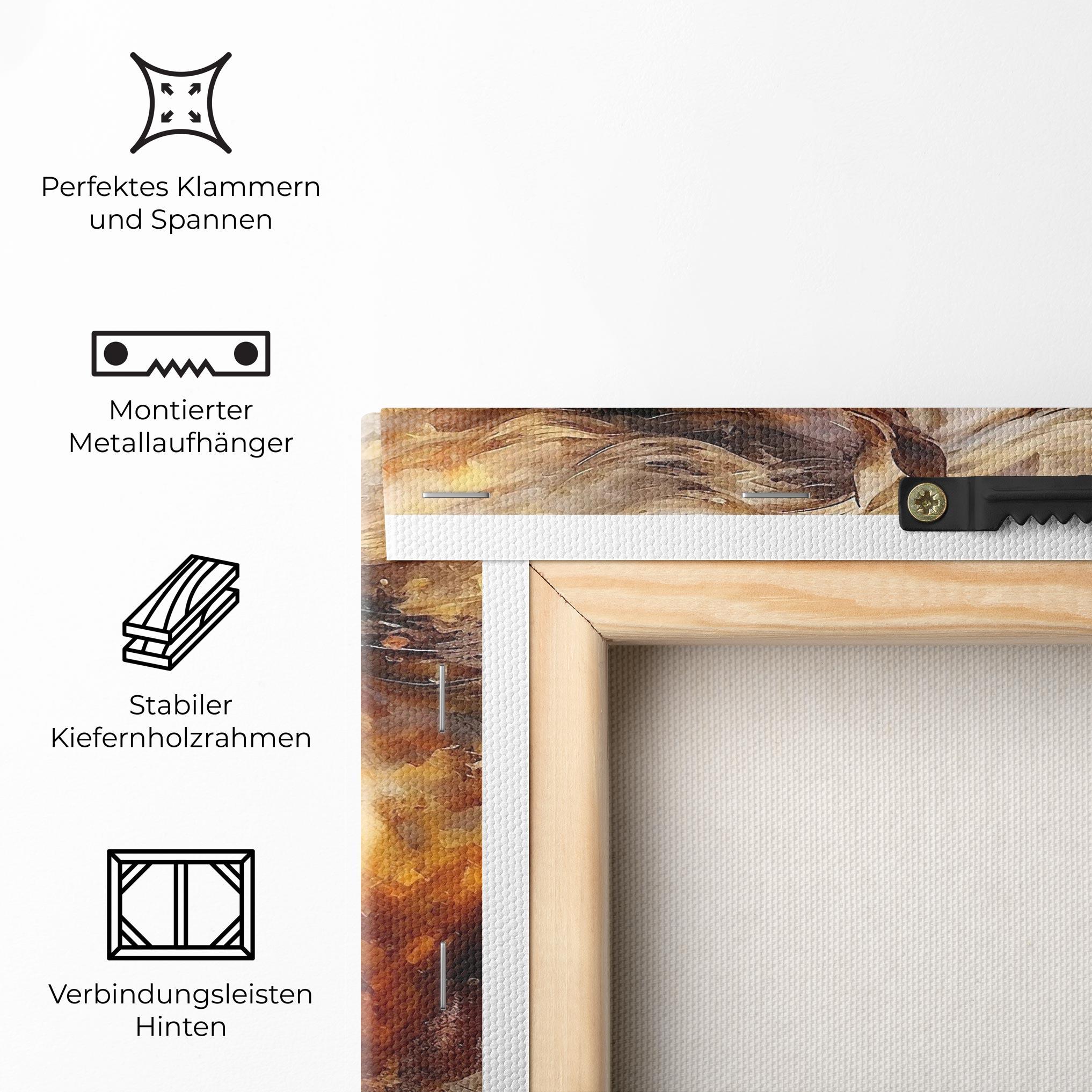 Leinwandbild Brown Horse Running mockup 5