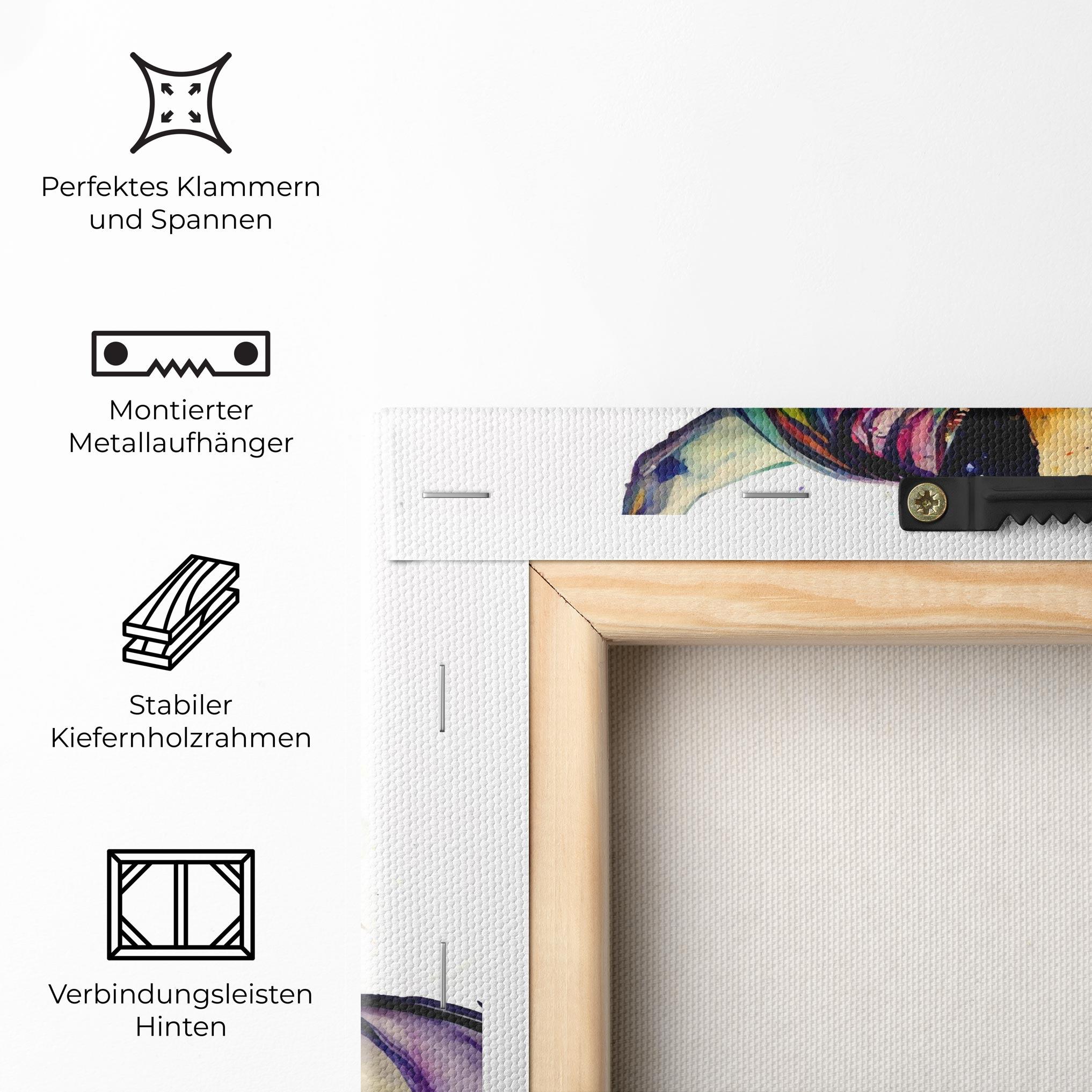 Leinwandbild Colorful Horse mockup 5