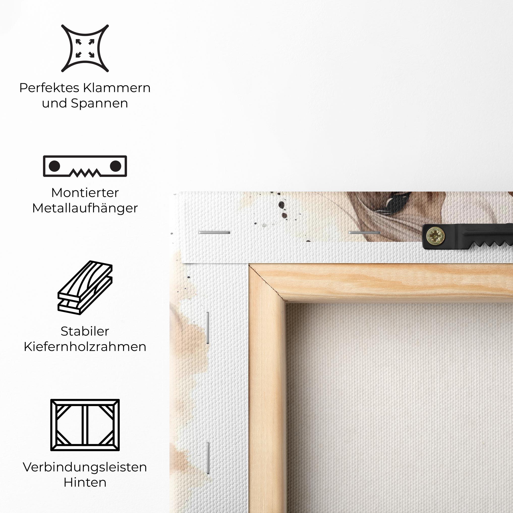 Leinwandbild Flower Brown Horse mockup 5