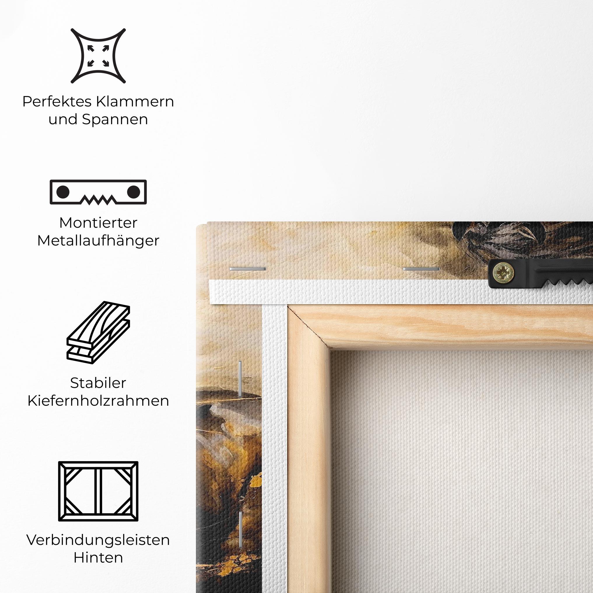 Leinwandbild Gold Brown Horse mockup 5