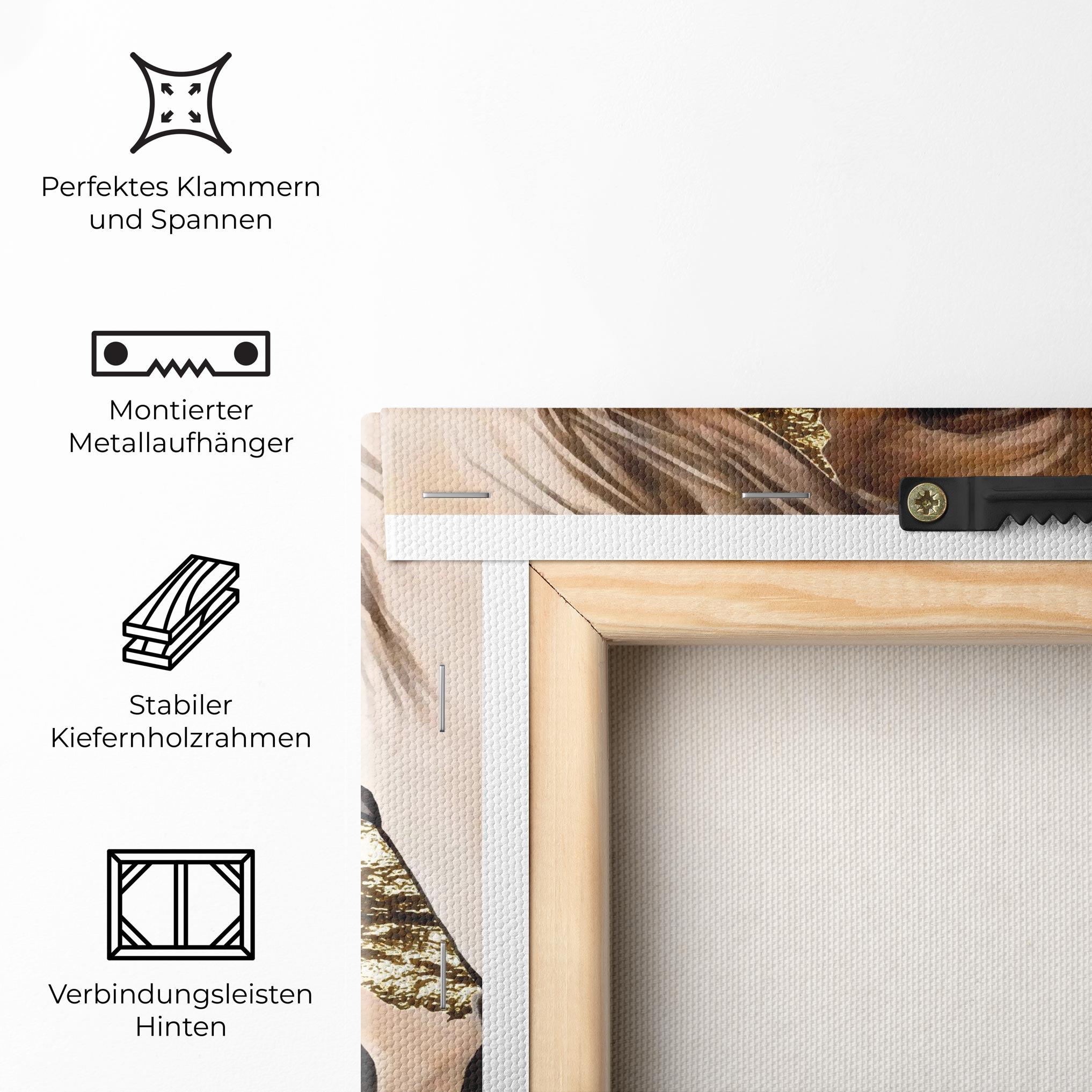 Leinwandbild Gold Horse Painting mockup 5